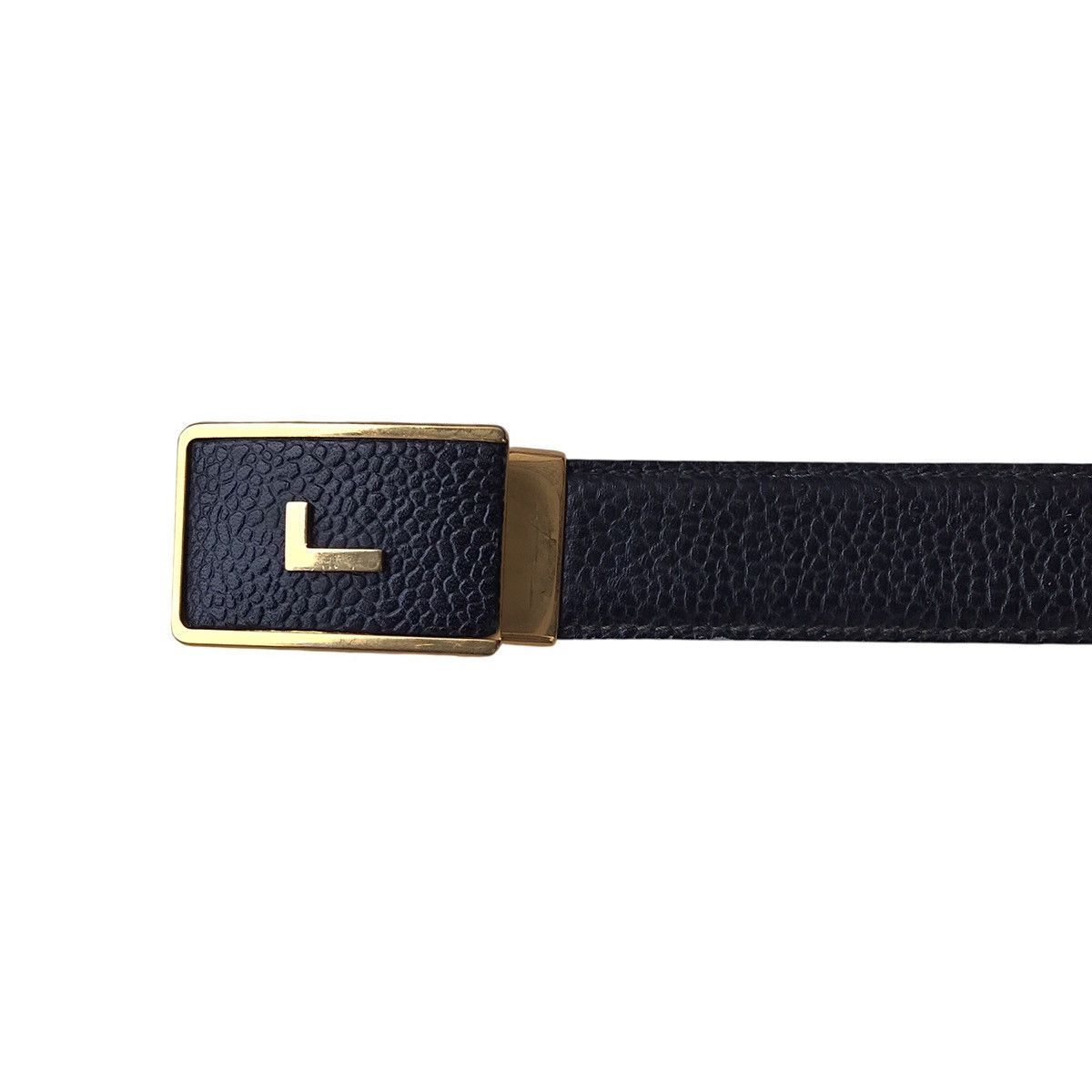 Designer × Lancel Lancel Paris Vintage L Logo Leather Designer Belt Size 36 - 3 Thumbnail