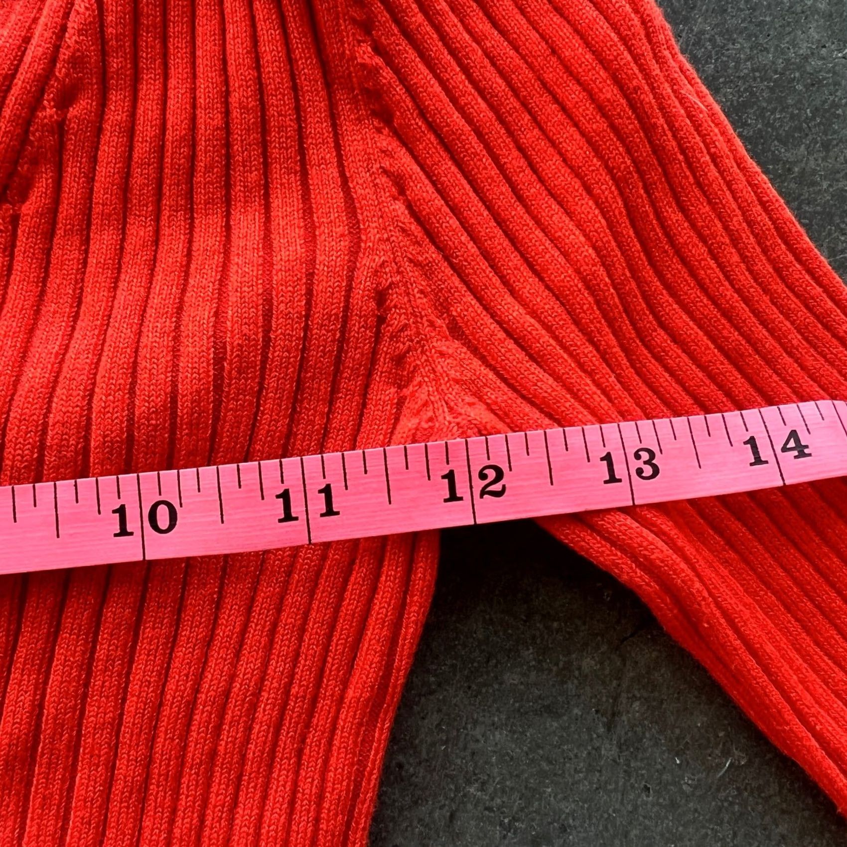 H&M VINTAGE H&M Cardigan Shirt Womens XS Orange V-Neck Ribbed Knit Long Sleeve Sweater Size XS / US 0-2 / IT 36-38 - 4 Thumbnail