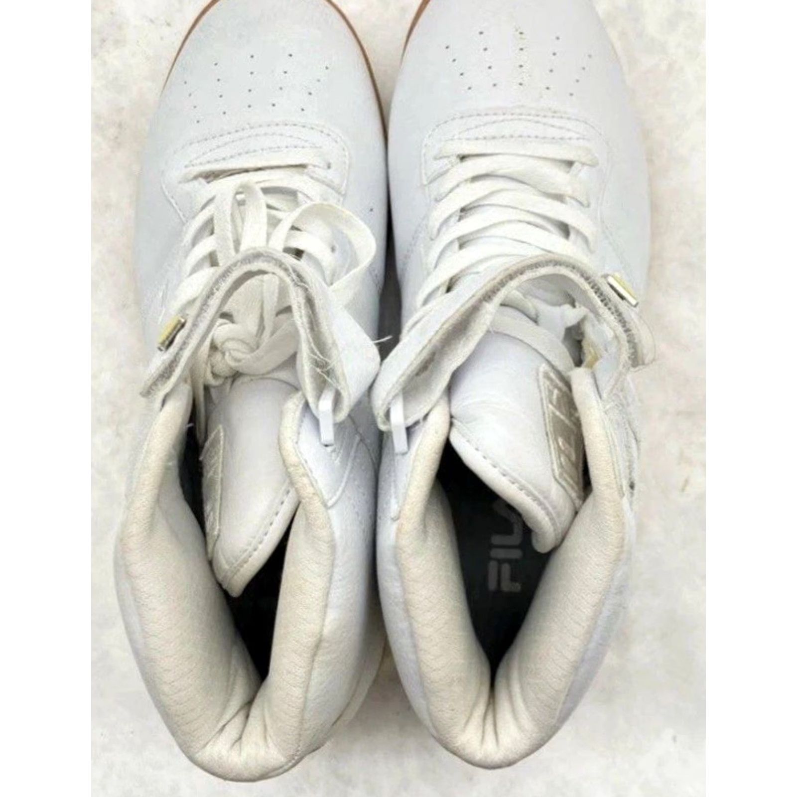 Fila Fila Vulc 13 White High Top Sneakers Women US 8.5 Lace Up Straps Athletic Shoes Size US 9 / IT 39 - 5 Thumbnail