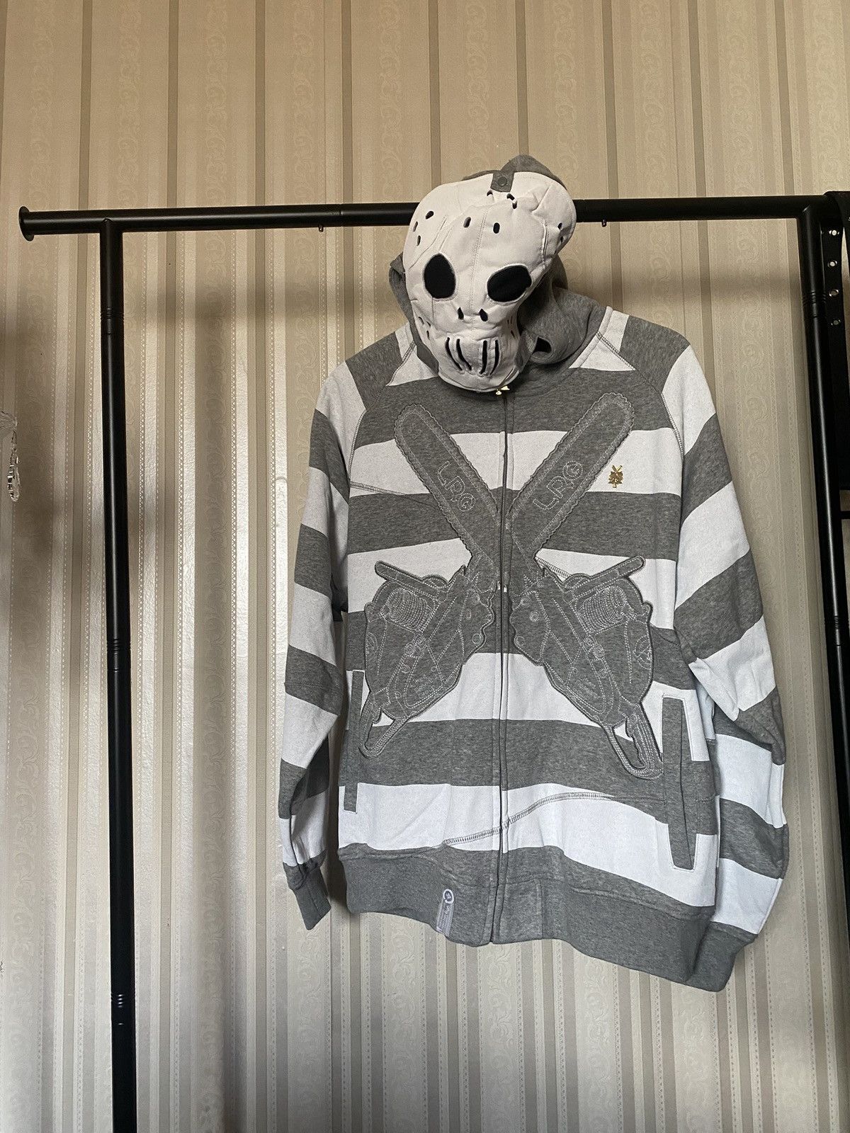 LRG LRG Grey striped Jason Friday the 47th hoodie Size US L / EU 52-54 / 3 - 1 Thumbnail