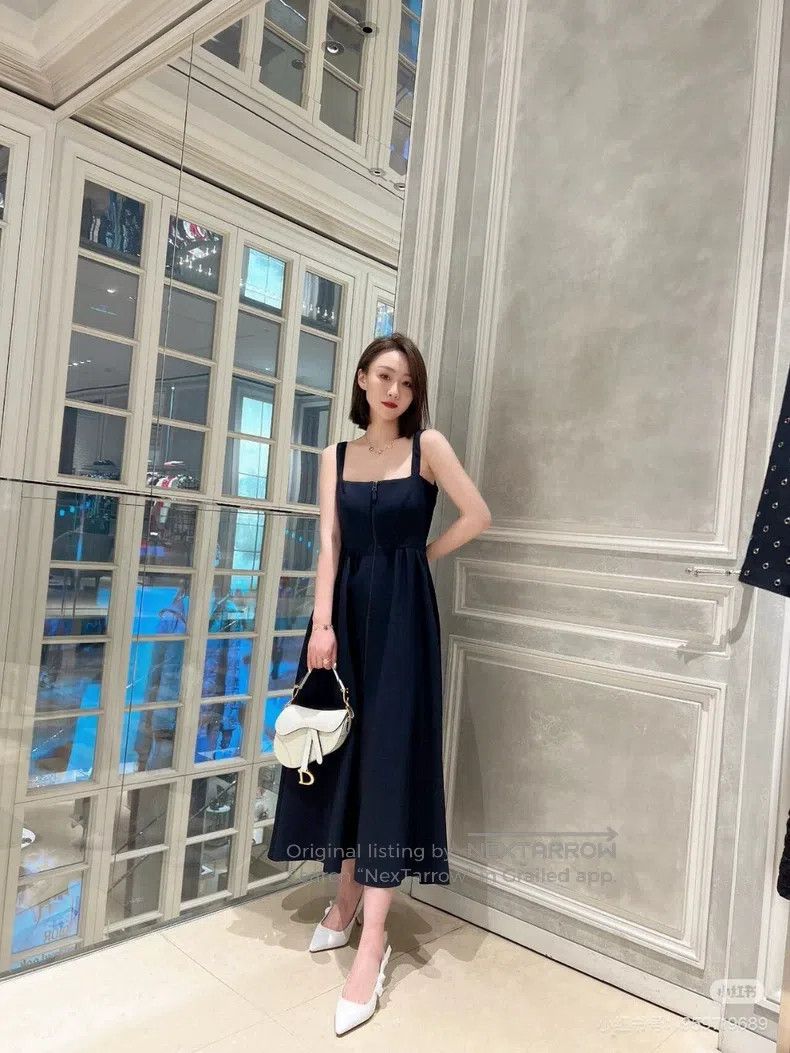 Dior Dior Silk and wool zipper suspender long skirt Size XS / US 0-2 / IT 36-38 - 8 Thumbnail