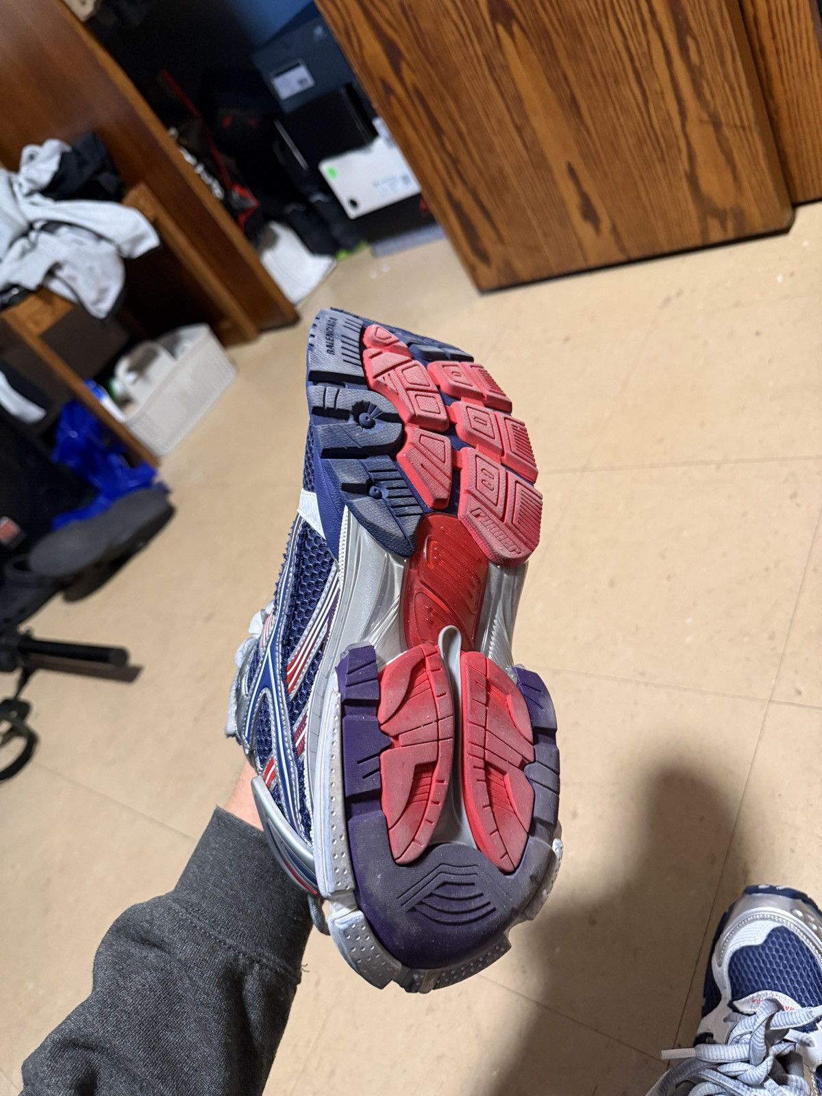 Balenciaga Balenciaga Navy Red Runners Size US 9 / EU 42 - 6 Thumbnail