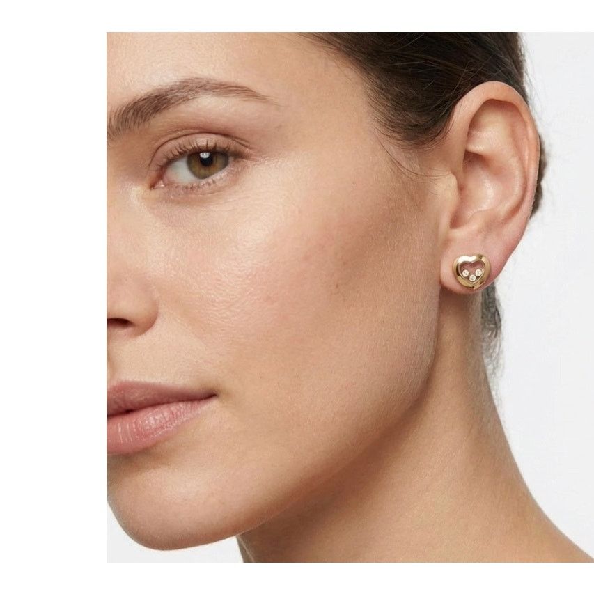 Chopard Chopard Happy Diamonds Heart Stud Earrings 18K Yellow Gold Size ONE SIZE - 8 Thumbnail