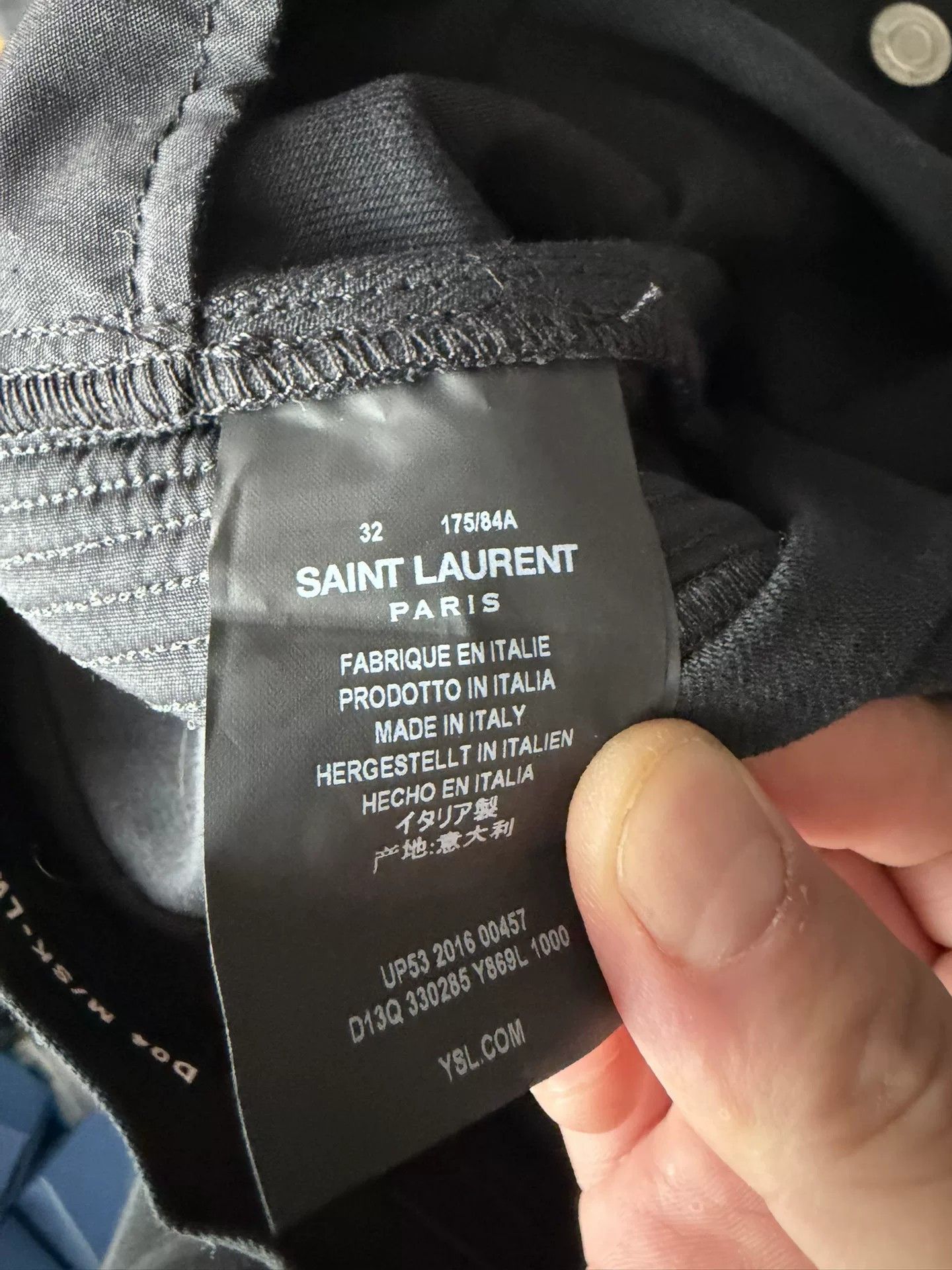 Saint Laurent Paris Saint Laurent Paris D04 split leather brushed wax jeans. Size US 32 / EU 48 - 9 Thumbnail