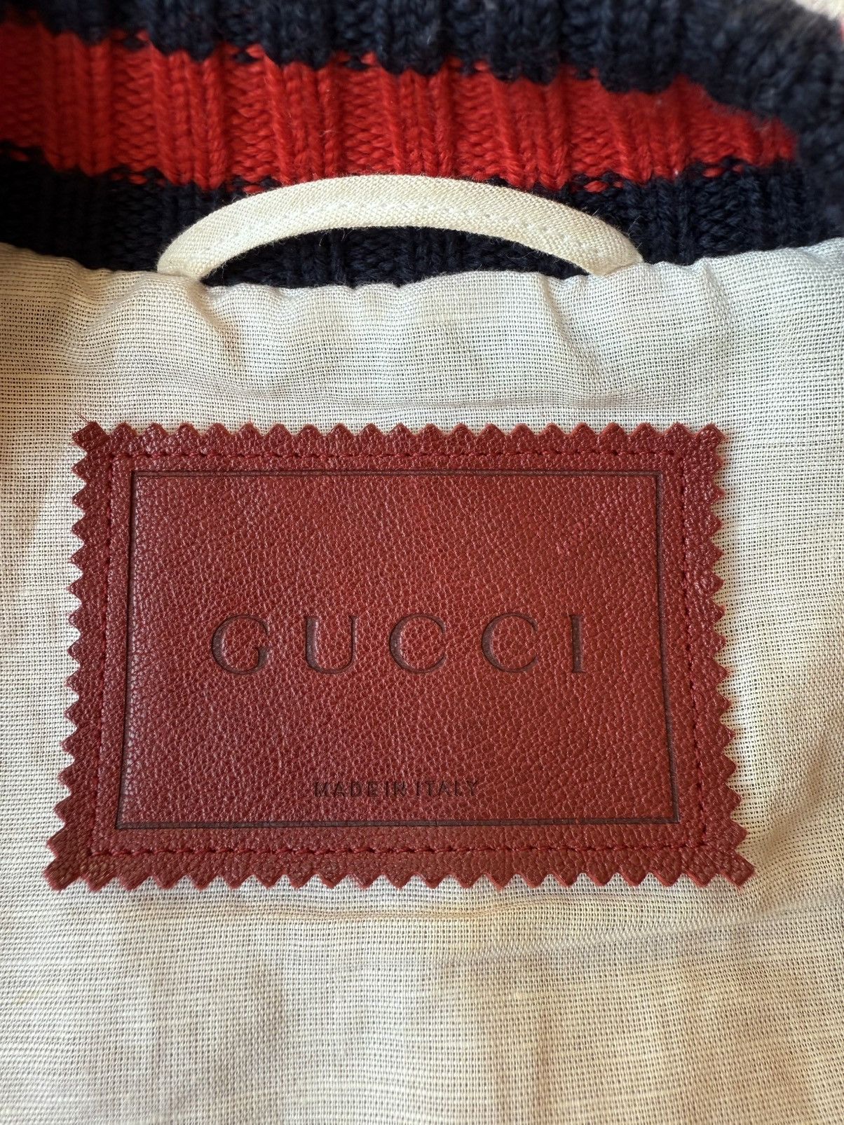 Gucci Gucci Red Leather Firefly Jacket – Pre-Fall 2016 Size M / US 6-8 / IT 42-44 - 11 Thumbnail