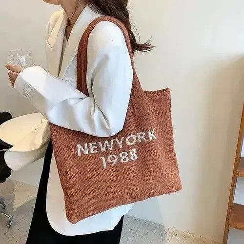 Shoulder Tote Bag in Black, Men's