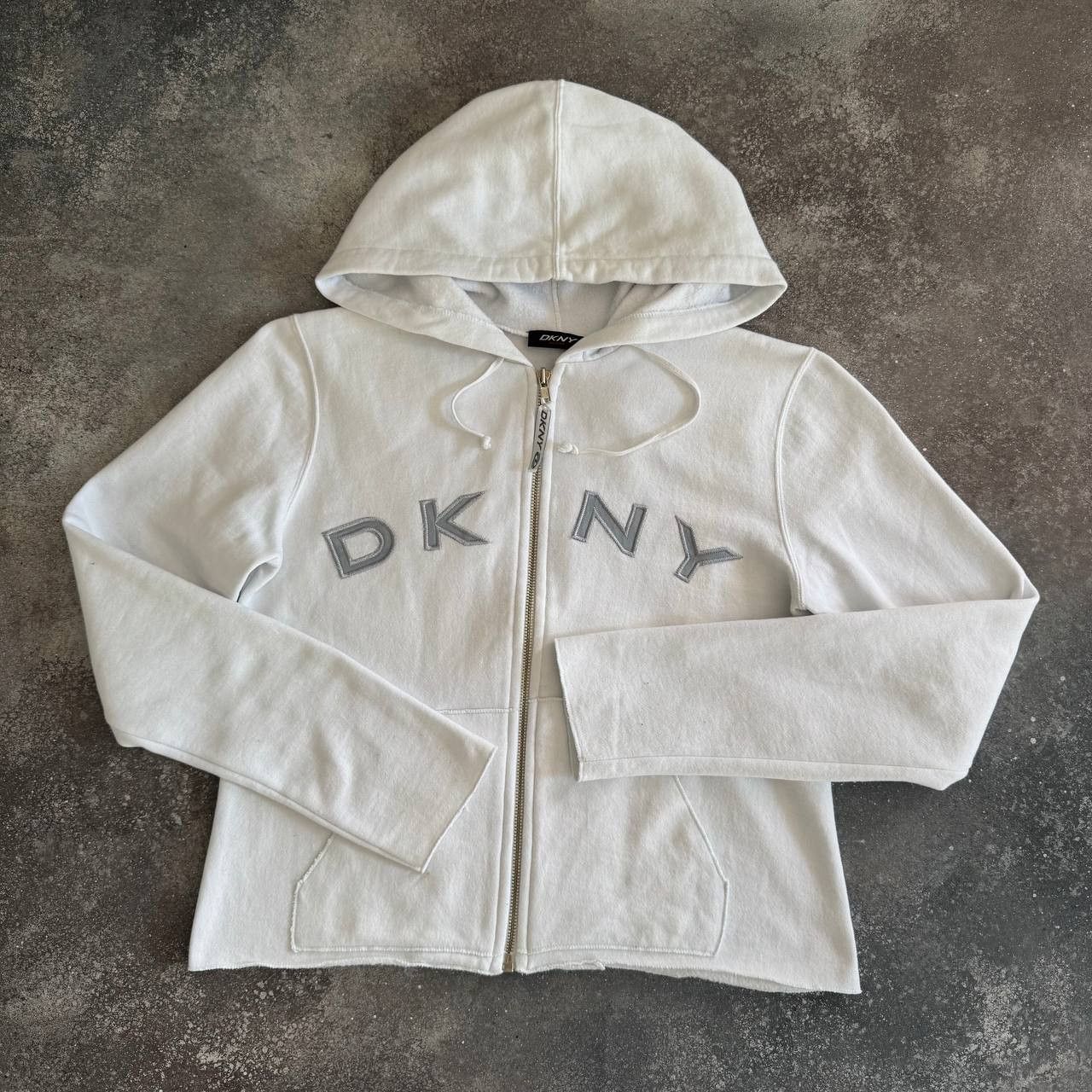DKNY DKNY Y2K Vintage Big Logo Zip Hoodie Size M / US 6-8 / IT 42-44 - 3 Thumbnail