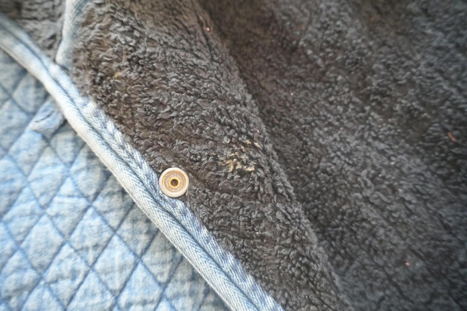 Other Blue Willis Jacket Women's L Blue VTG Denmark Fleece Quilt Size L / US 10 / IT 46 - 10 Thumbnail