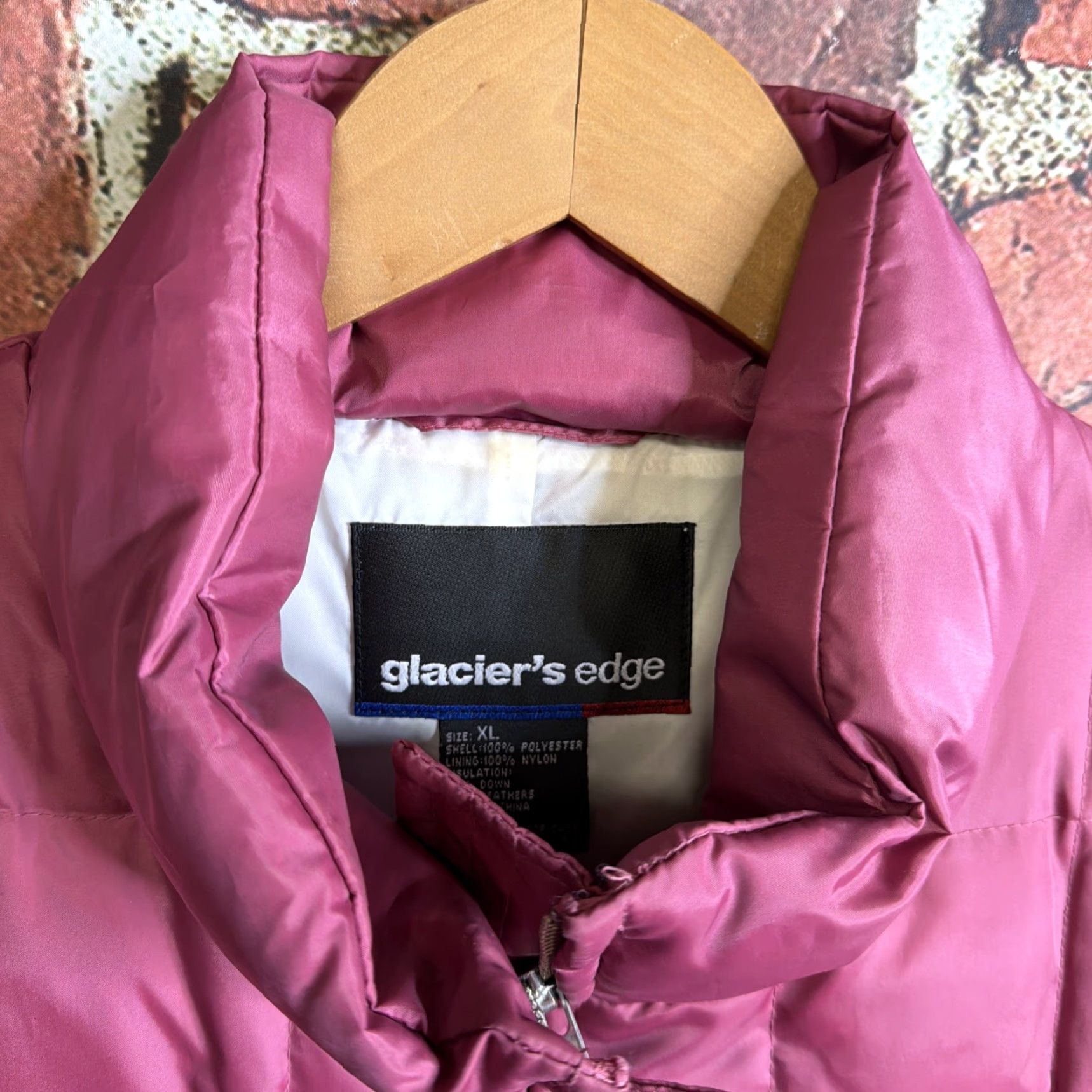 Vintage Glacier's Edge Vest Puffer Womens XL Red Down Quilted Zip Snap Pockets Insulated Winter Outdoors Size XL / US 12-14 / IT 48-50 - 2 Thumbnail