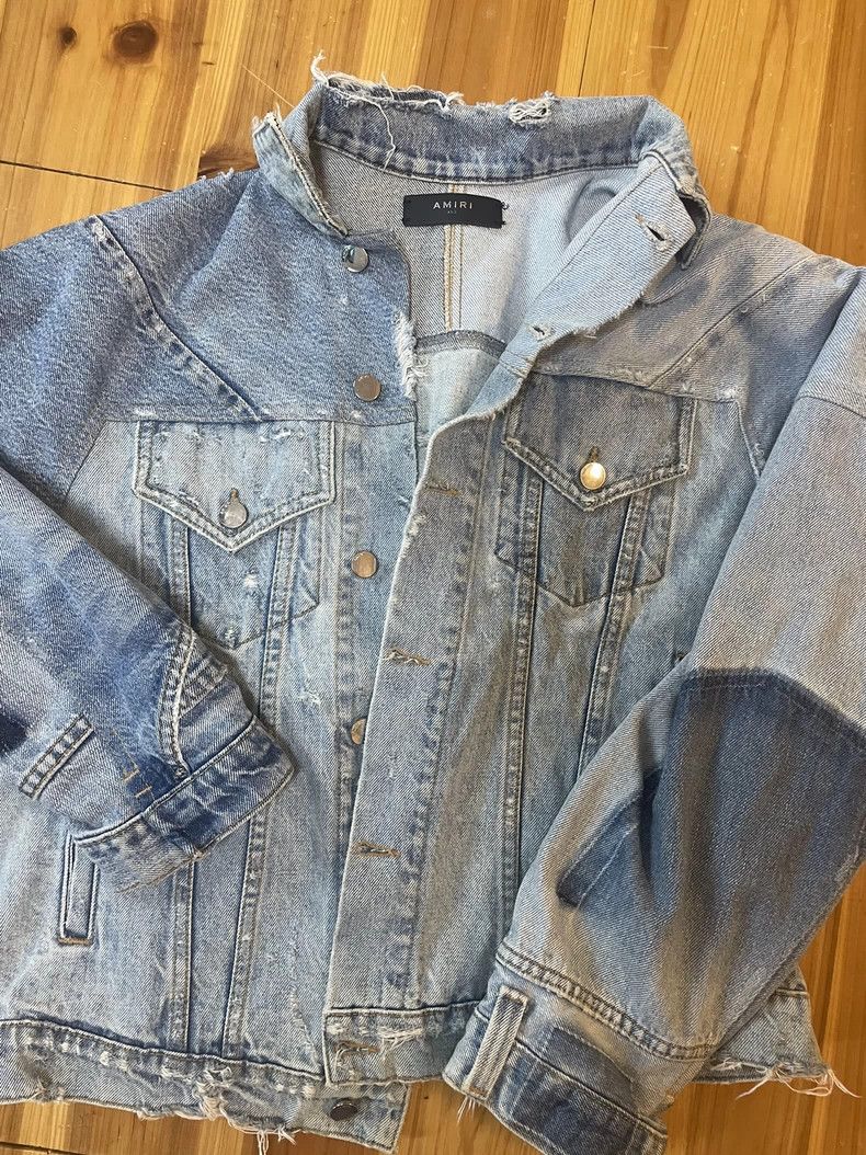 Amiri Amiri Patchwork Denim Jacket Size US XS / EU 42 / 0 - 1 Thumbnail