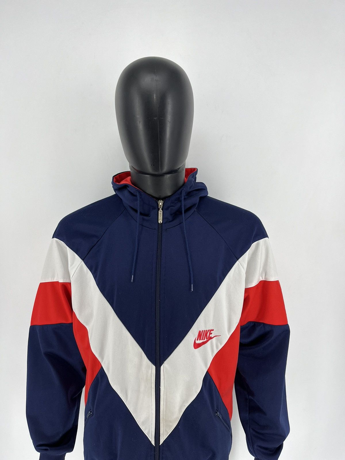 Nike × Vintage Nike Vintage 90s Sweatshirt Zip Swoosh Hype Rare Size US L / EU 52-54 / 3 - 5 Thumbnail