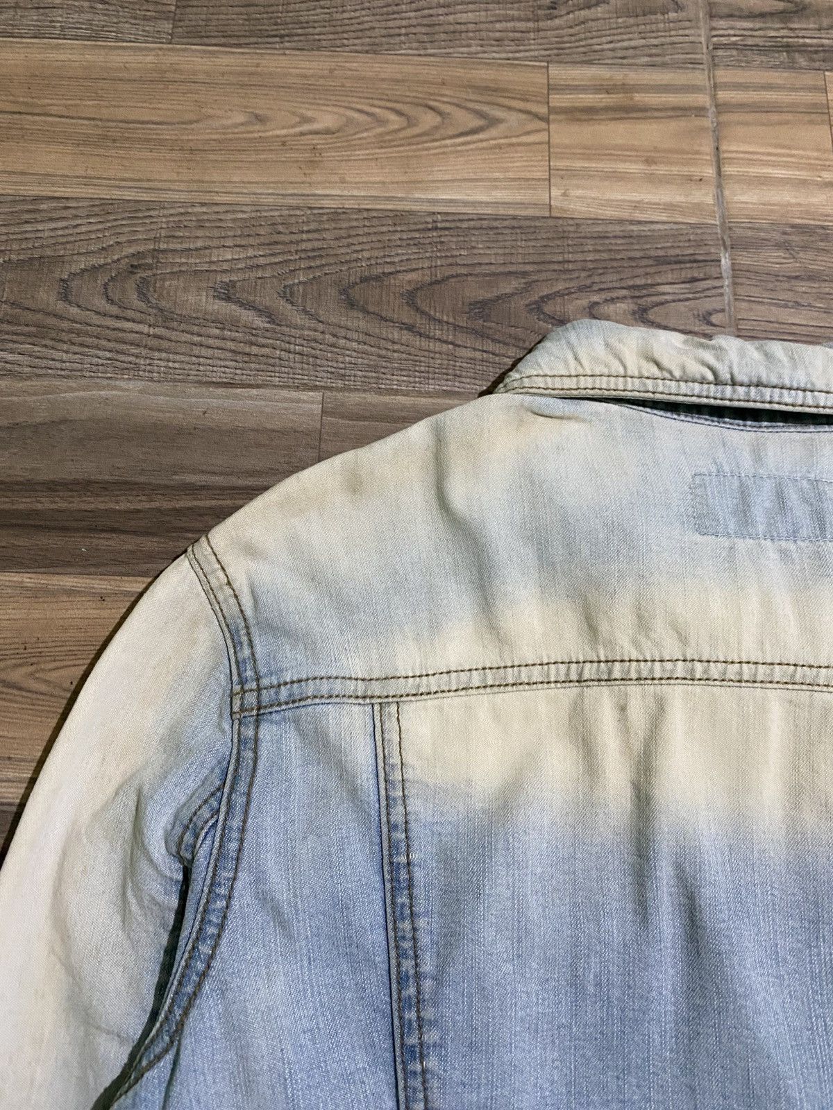 Le Grande Bleu (L.G.B.) X CHROMOSOME IN X ZIP DENIM JACKET BLUE WASH FADED Size ONE SIZE - 10 Thumbnail