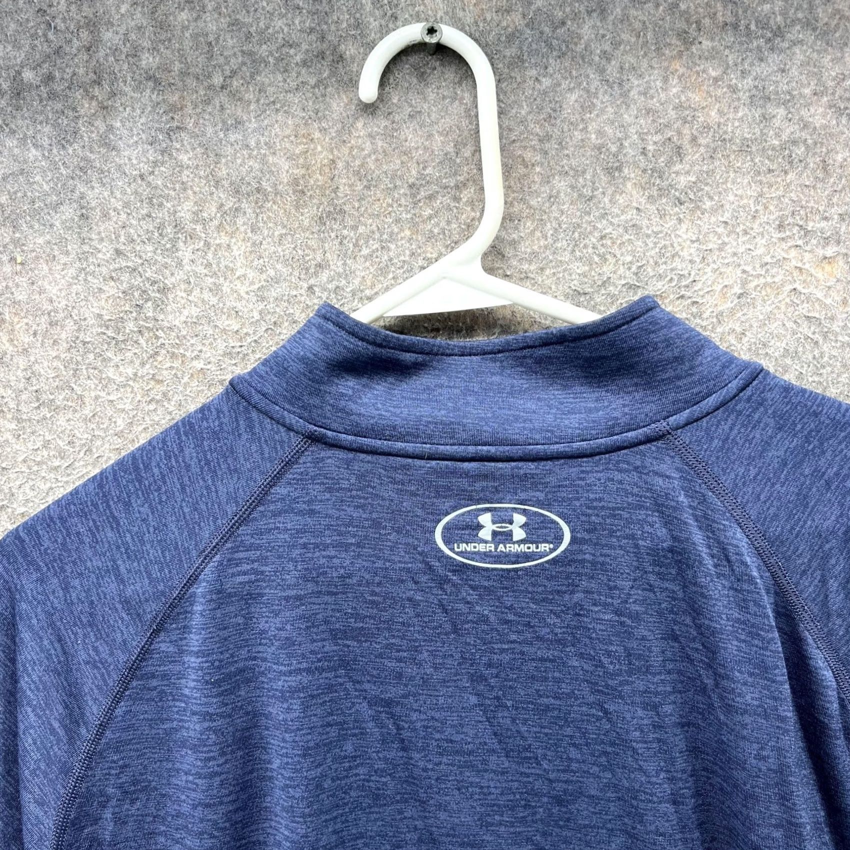 Under Armour Under Armour Pullover Mens XL Blue HeatGear Quarter Zip Long Sleeve Athletic Shirt Size US XL / EU 56 / 4 - 3 Thumbnail