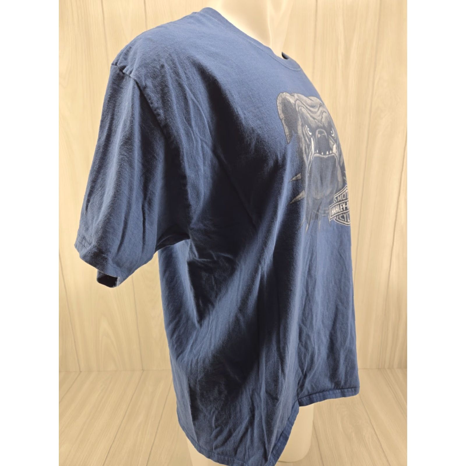 Harley Davidson Harley-Davidson Tee T-Shirt XL Blue Men Short Sleeve Crew Neck Logo Graphic Print 20s-90s Biker Motorcycle Casual Modern Size US XL / EU 56 / 4 - 6 Thumbnail