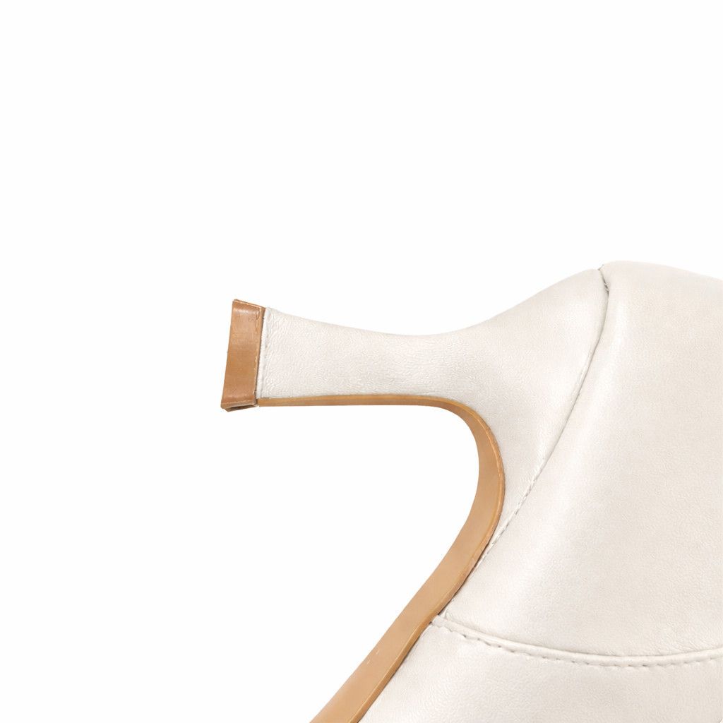 Other Kitty 2 White Stretch Matte Knee Boots 2.5" Kitten Heels Wid Size US 9 / IT 39 - 5 Thumbnail