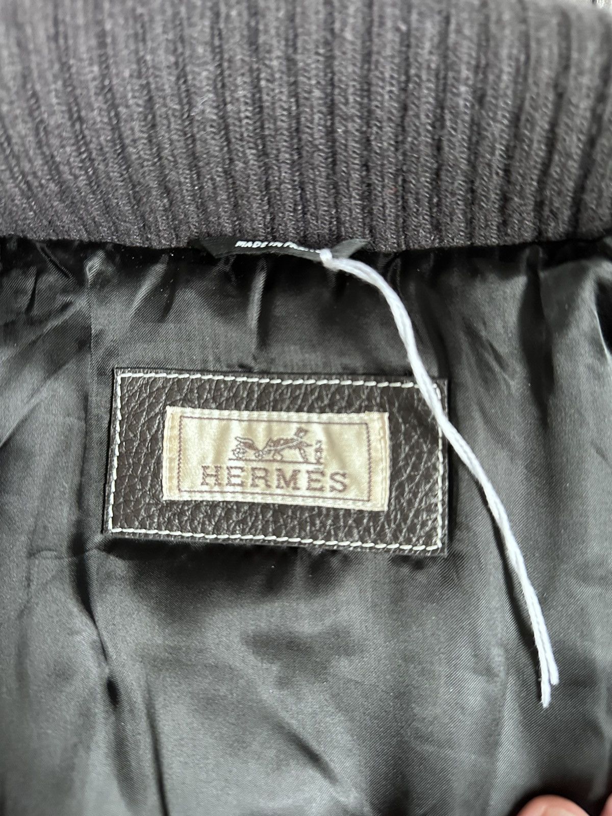 Hermes hermes maxi leather patch ribbed bomber jacket Size US L / EU 52-54 / 3 - 8 Thumbnail