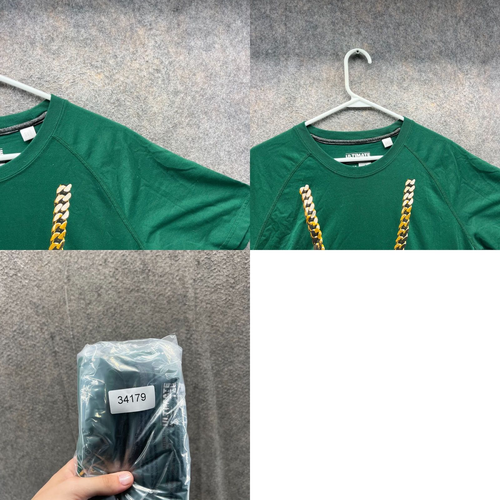 Adidas adidas Miami Hurricanes Shirt Mens Large Green Ultimate Tee Climalite Graphic Short Sleeve Crew Neck Sports Mens Size US L / EU 52-54 / 3 - 8 Thumbnail