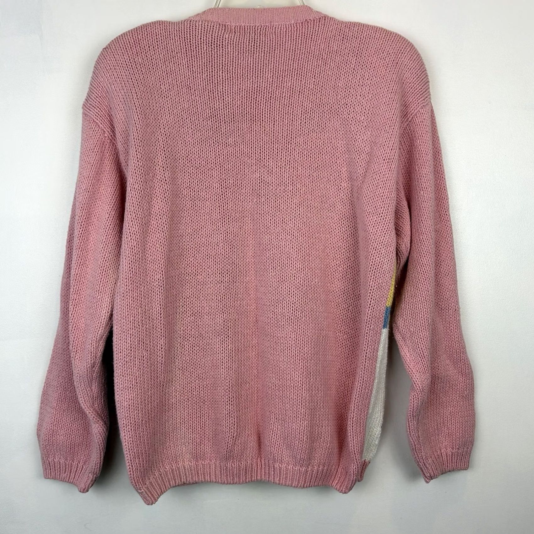 Pinko VINTAGE Alexandra Bartlett Easter Sweater Womens Large Cardigan Pink Bunny Eggs Read Size L / US 10 / IT 46 - 2 Thumbnail