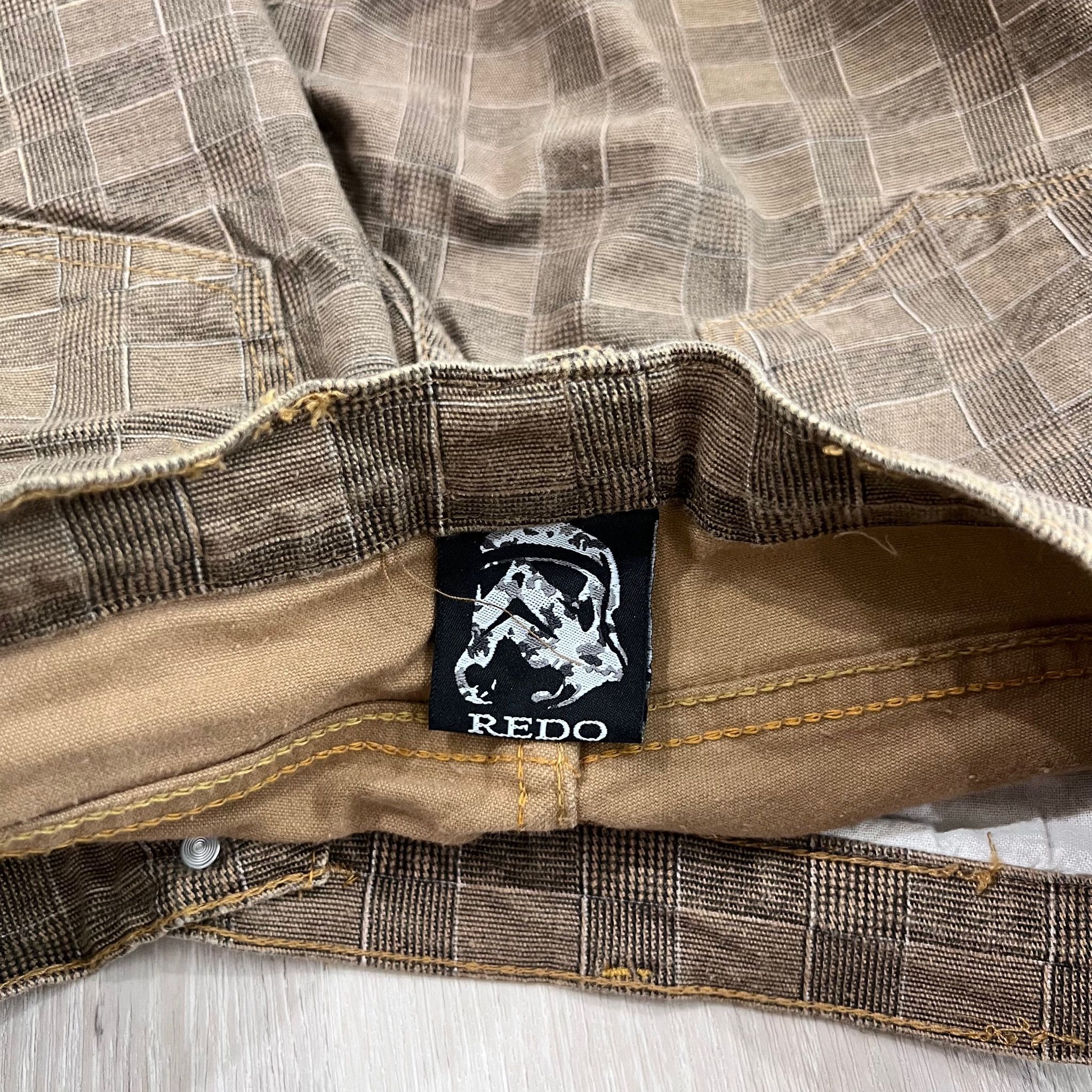 Other Brown Plaid Stretchy Skinny Denim Pants redo stormtrooper Size US 34 / EU 50 - 5 Thumbnail