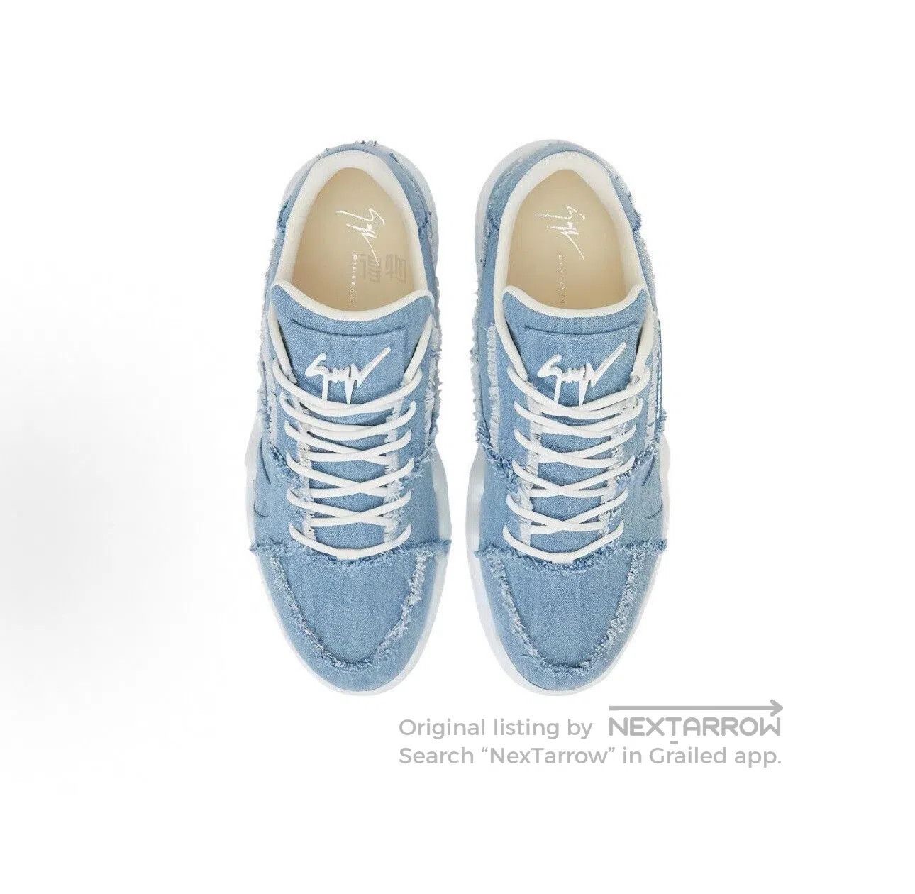 Giuseppe Zanotti Giuseppe Zanotti GZ Men's Blue Denim Sneakers. Size US 9 / EU 42 - 6 Thumbnail