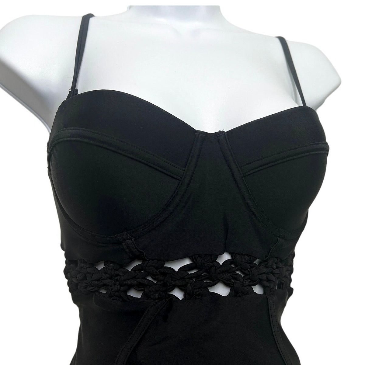 River Island River Island Black One Piece Swimsuit/UK12/US8 Size M / US 6-8 / IT 42-44 - 2 Thumbnail