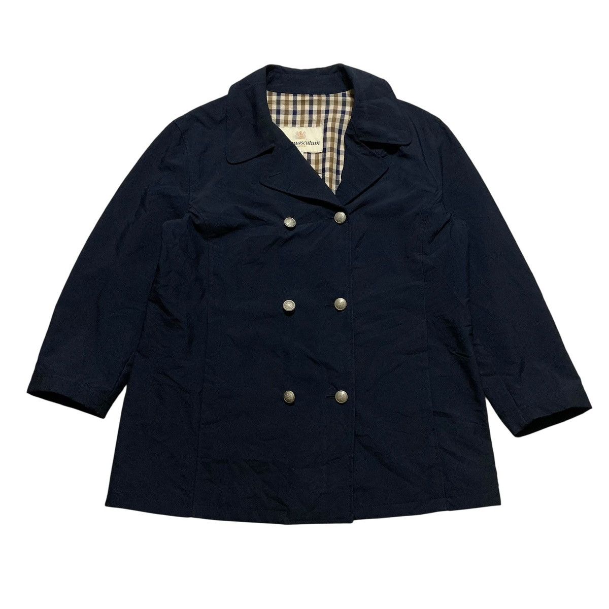 Aquascutum AQUASCUTUM - Vintage Napoleon Navy Jacket Made In Italy Size US XL / EU 56 / 4 - 1 Thumbnail