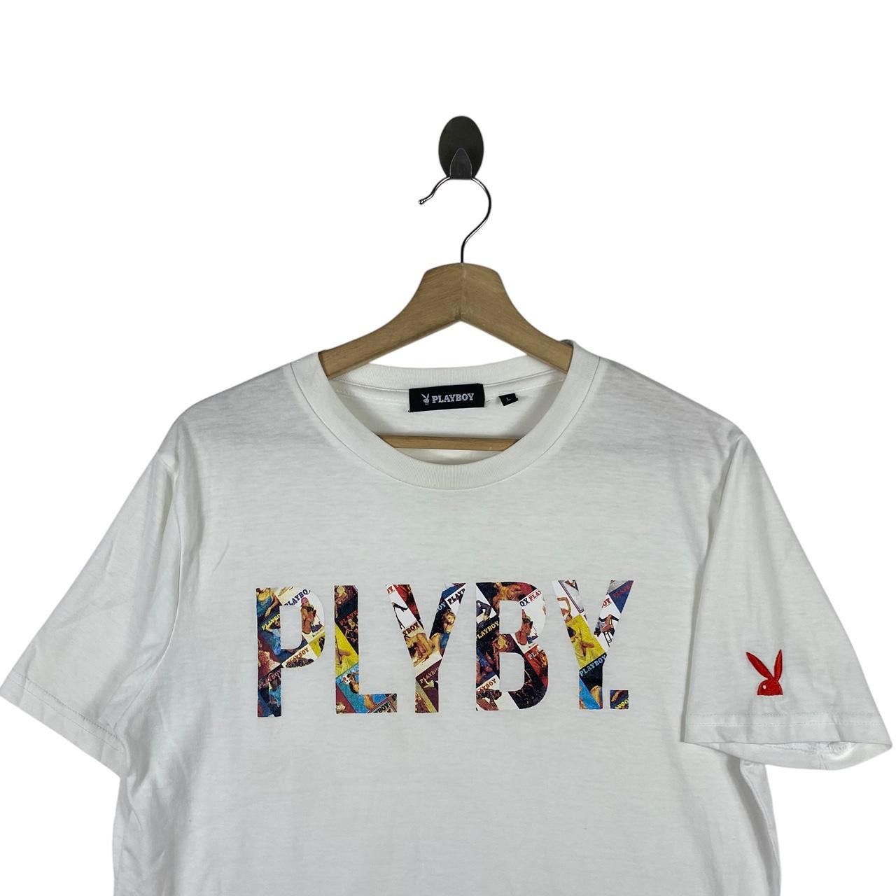 Playboy PLAYBOY MAGAZINE PLYBY Cover Embossed Logo Tee Shirt Top Size L / US 10 / IT 46 - 2 Thumbnail