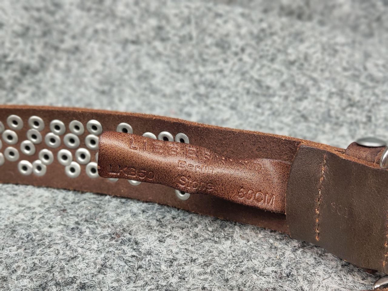 LIEBESKIND BERLIN Vintage 90s Leather Dark Belt Hysteric Glamour Style Size ONE SIZE - 11 Thumbnail