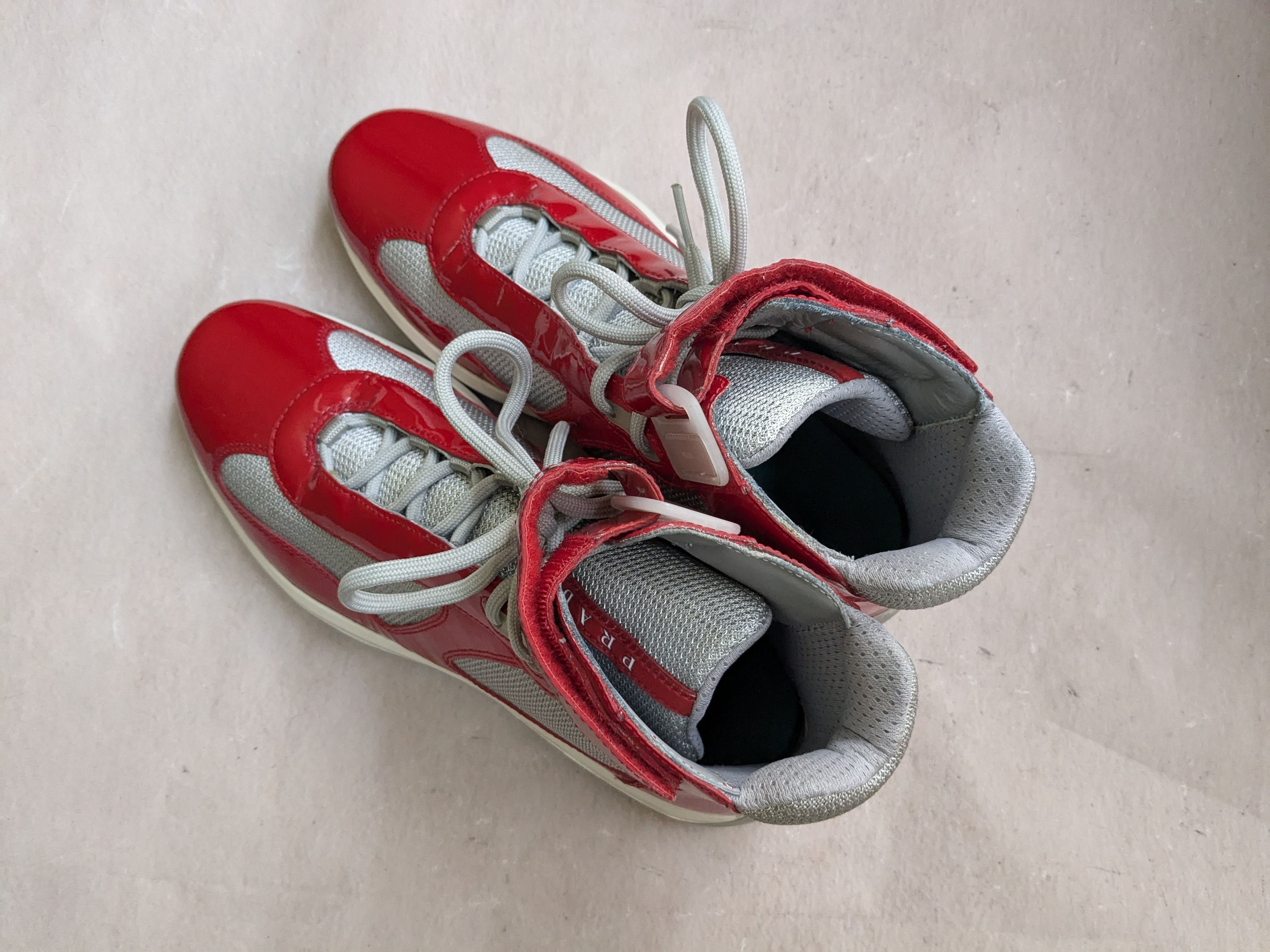 Prada Prada America's Cup Red High Tops 8.5 Patent Leather Size US 8.5 / EU 41-42 - 13 Thumbnail