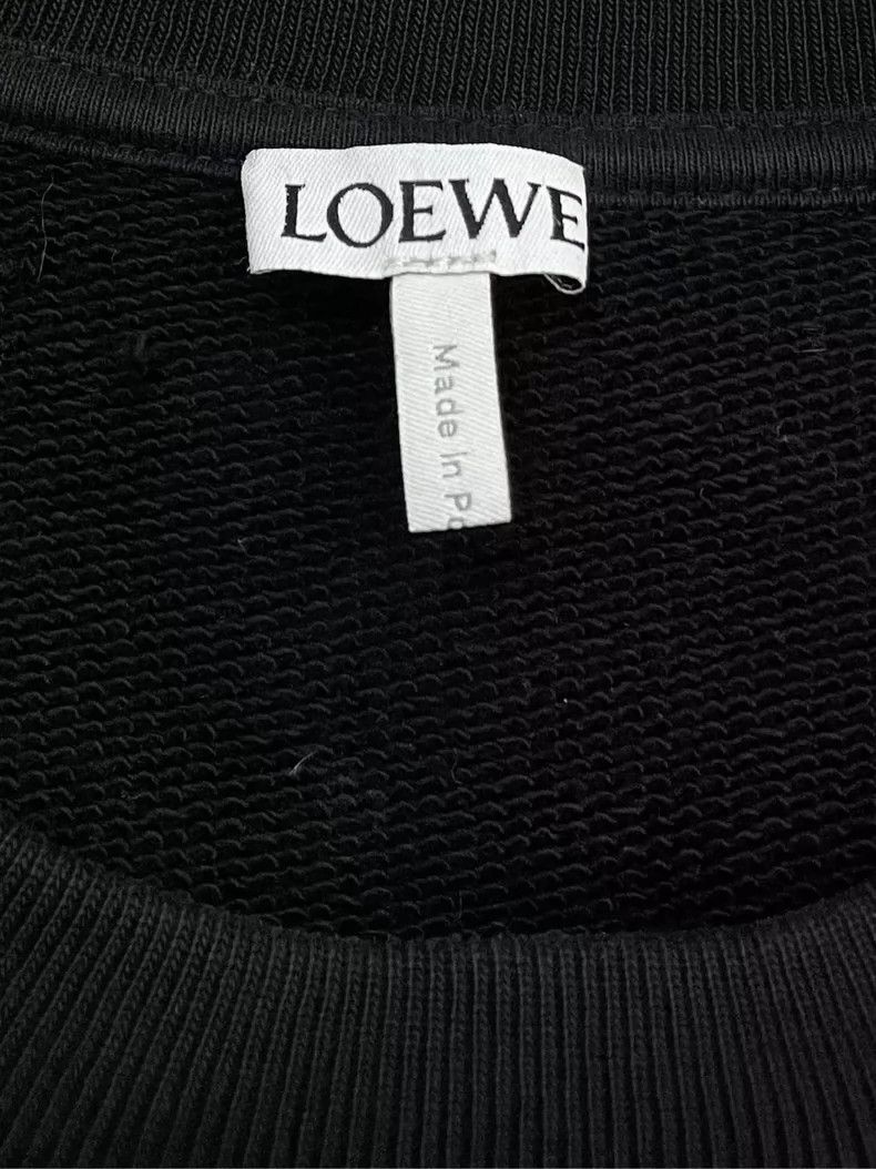 Loewe loewe Black embroidered logo round-neck sweatshirt 2506-Nex Size US S / EU 44-46 / 1 - 5 Thumbnail