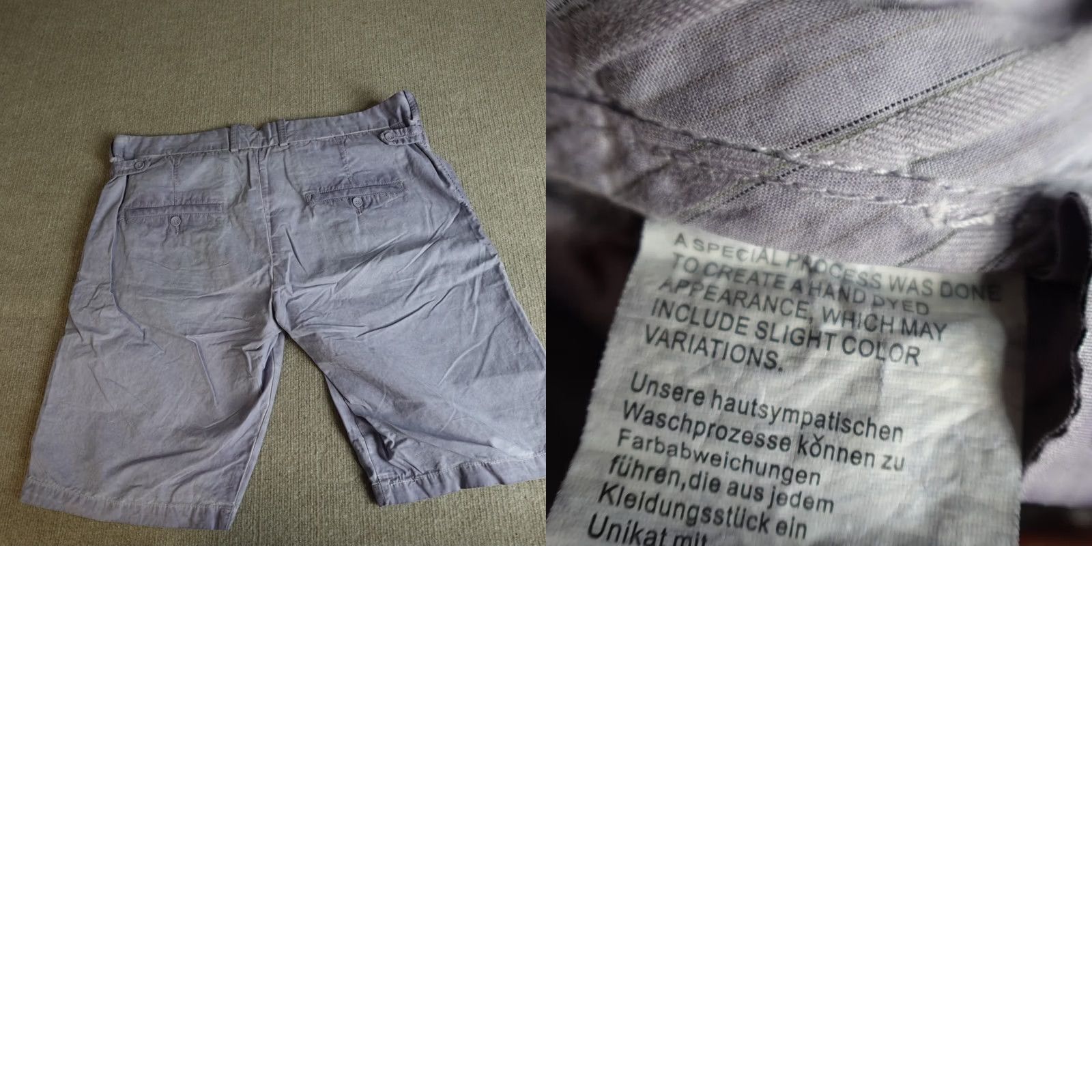 Vintage JET LAG Men's Shorts 38 Purple Solid Cotton Chino with Pockets, Mid Rise, Front Button, Inseam 11, Summer/Casual, Travel, Regular Fit Size US 38 / EU 54 - 10 Thumbnail