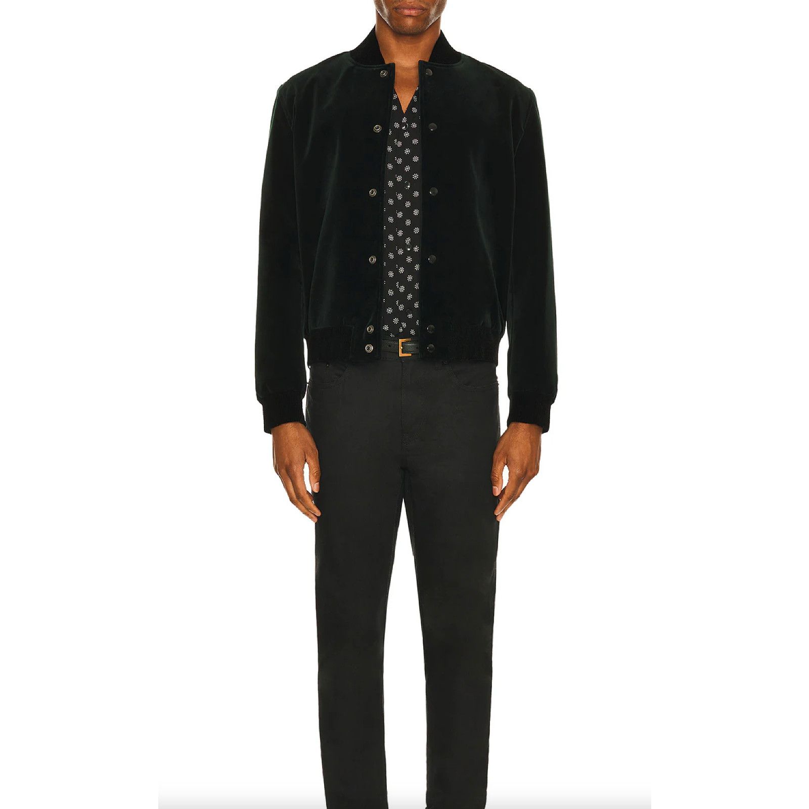 Yves Saint Laurent Saint Laurent Paris Teddy Green Velvet Bomber Jacket 54 Size US L / EU 52-54 / 3 - 13 Thumbnail