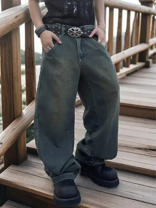 Japanese Brand Akiyama x Naomi Washed Baggy Jeans Size US 32 / EU 48 - 6 Thumbnail