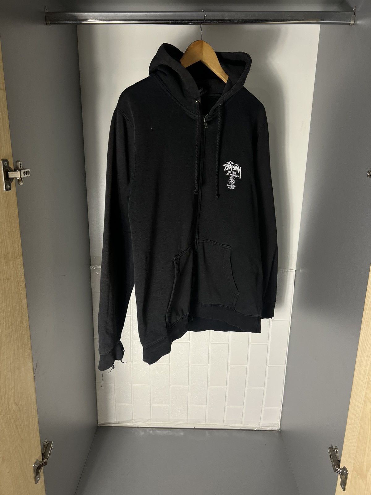 Stussy VINTAGE STUSSY ZIP HOODIE JACKET RETRO DOUBLE PRINTED 90s Size US XL / EU 56 / 4 - 5 Thumbnail