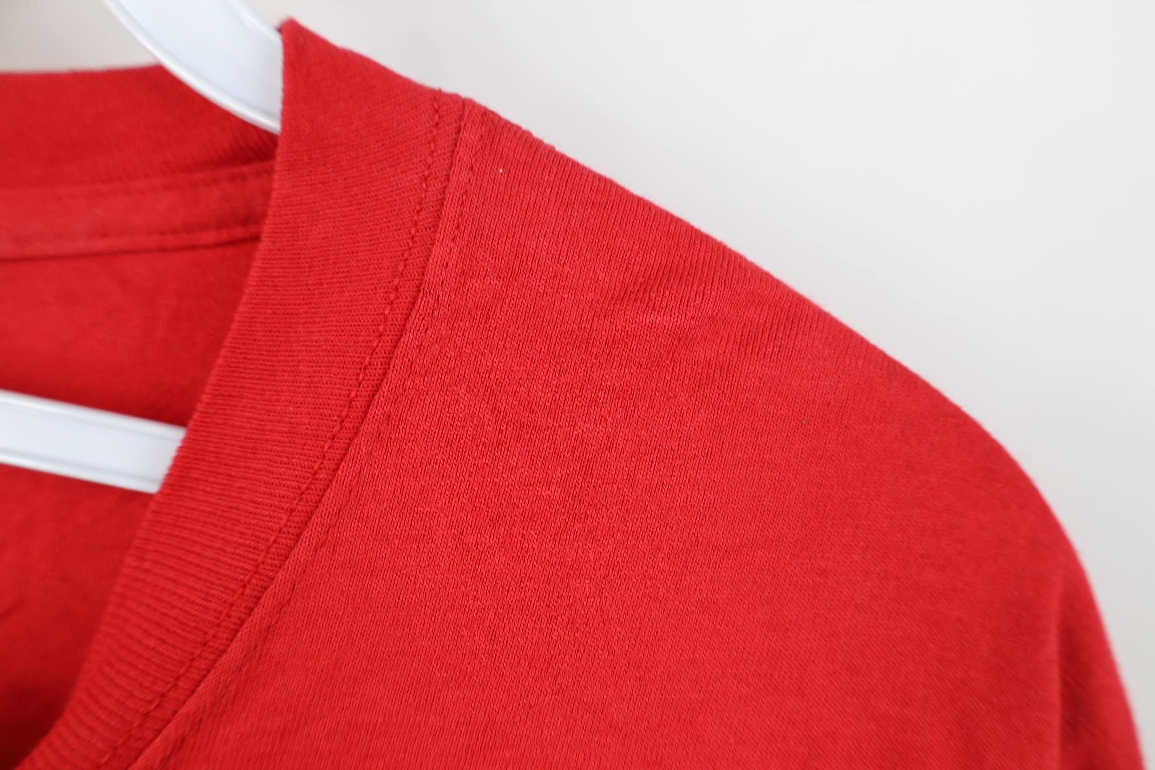 Hanes Vintage 90s Y2K Hanes Blank Pocket T-Shirt Red Cotton Size US XXL / EU 58 / 5 - 5 Thumbnail