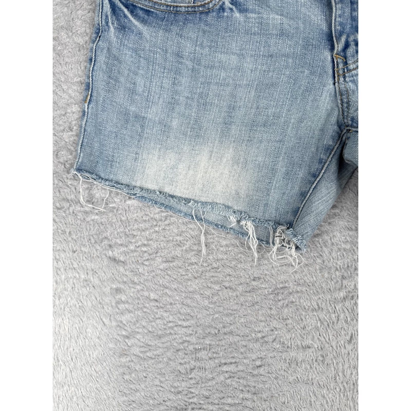 Denime JUST U.S.A. Shorts Juniors 9 Blue Denim Cutoff Distressed Frayed Hem Stretch 29x5 Womens Short Size 30" / US 8 / IT 44 - 3 Thumbnail