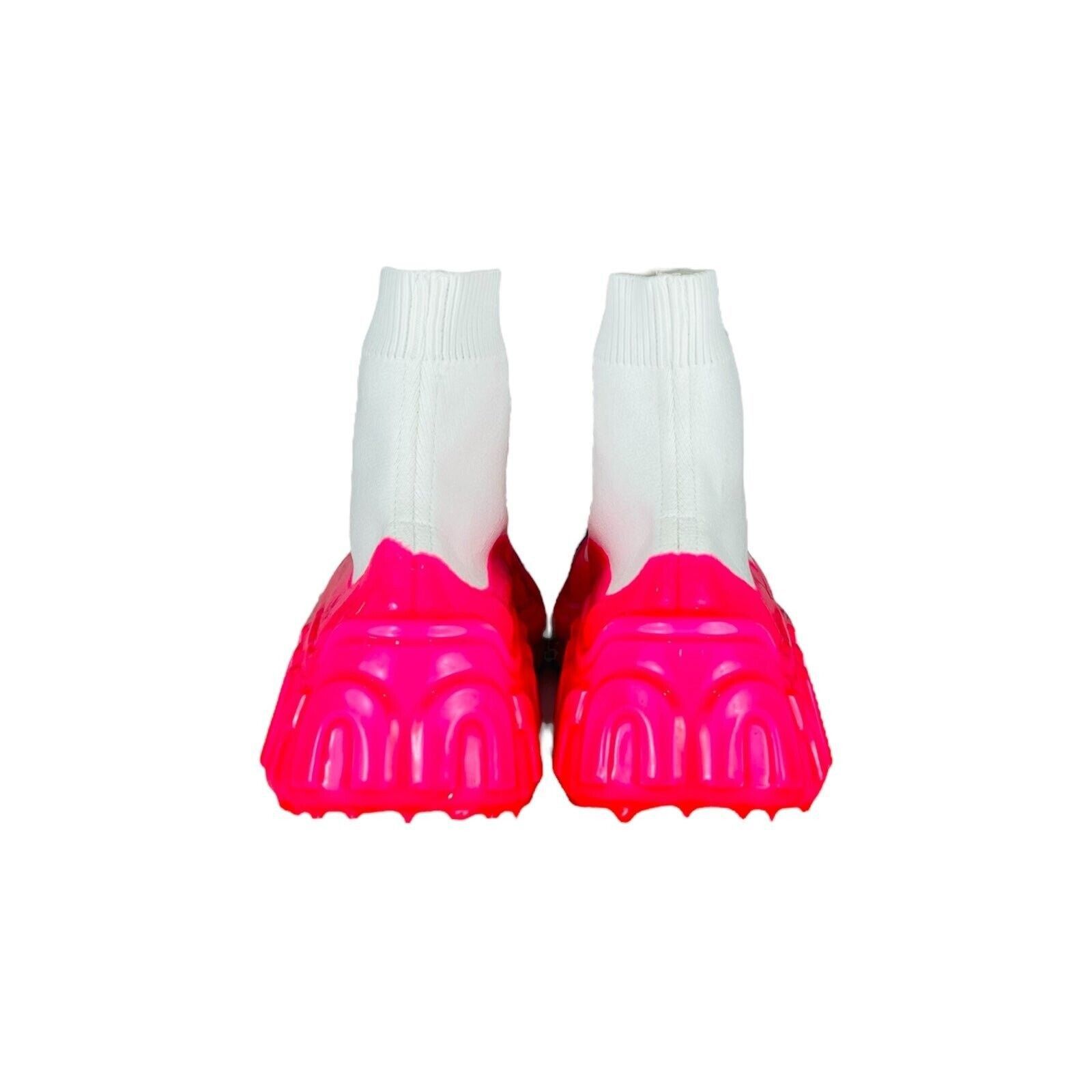 Miu Miu Miu Miu Ankle Boots Women Fabric Fluo Pink Sock Shoes 7.5 Size US 7.5 / IT 37.5 - 3 Thumbnail