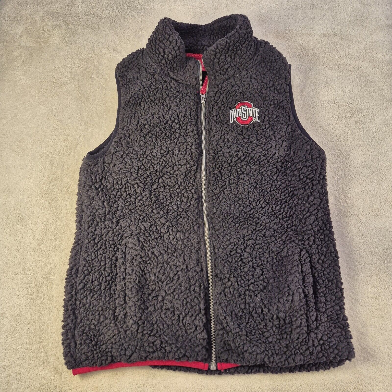 & Other Stories Ohio State OSU Buckeyes Full-Zip Sherpa Vest Size L Black Size US L / EU 52-54 / 3 - 10 Thumbnail