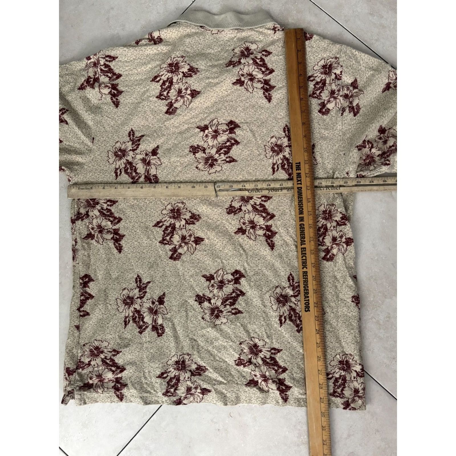 Chaps Chaps Ralph Lauren Polo Shirt Mens XL Beige Red Floral Print Casual Size US XL / EU 56 / 4 - 5 Thumbnail