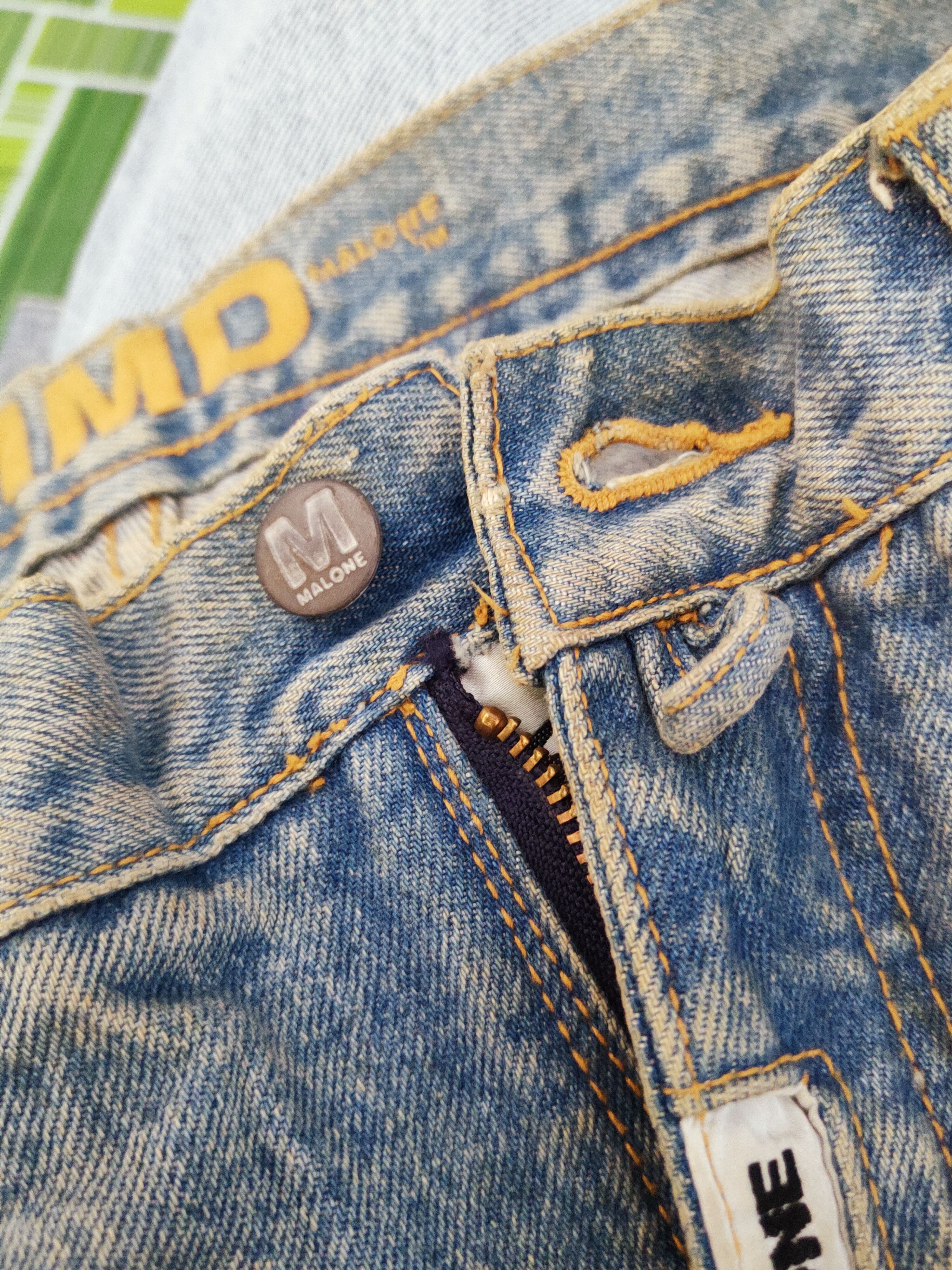 Japanese Brand × Vintage Super Rare Maurice Malone Blue Distressed Ripped Jeans Size US 37 - 17 Thumbnail