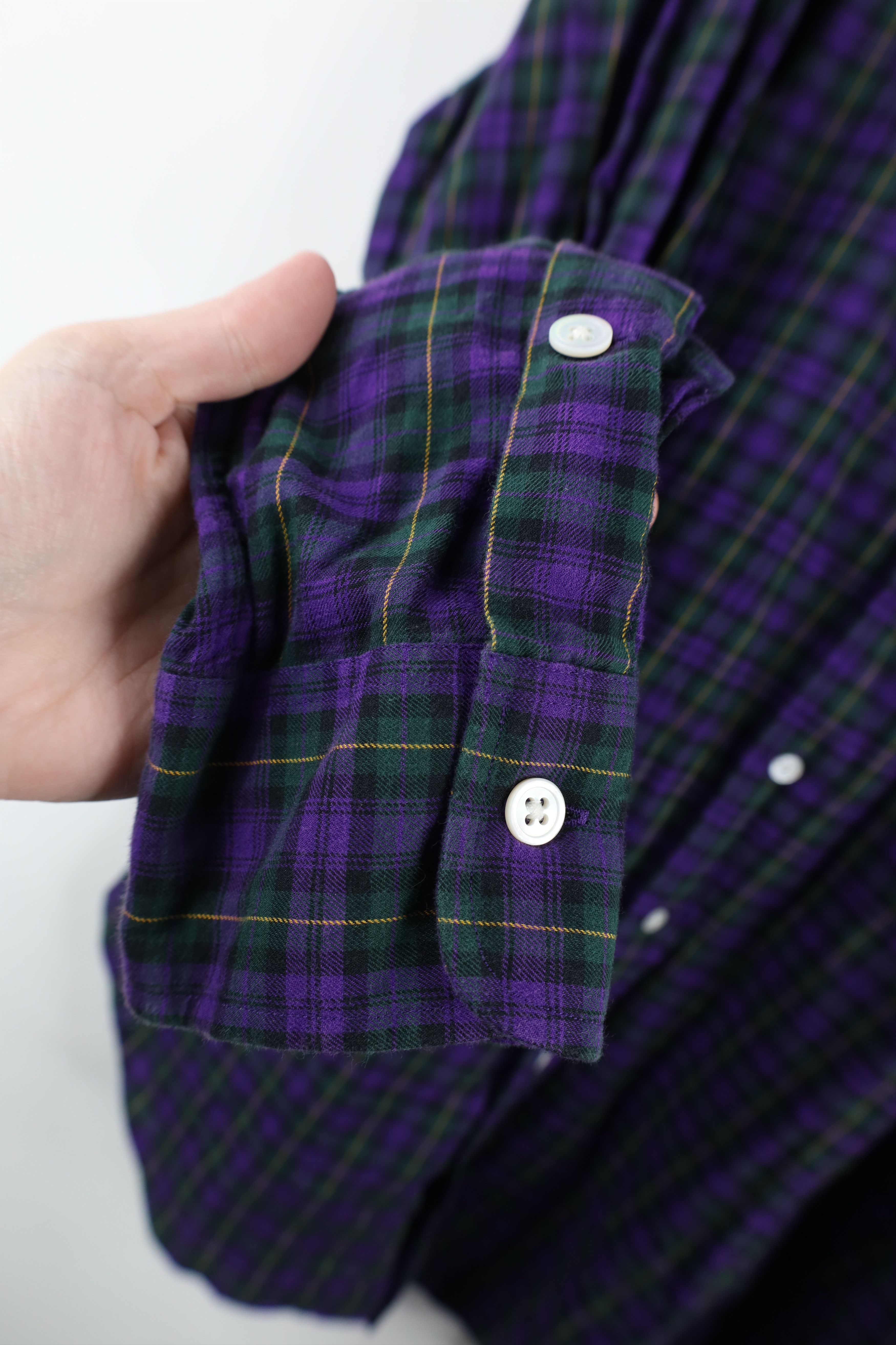 Ralph Lauren × Vintage Vintage 90s Ralph Lauren Flannel Collared Button Shirt Plaid Size US M / EU 48-50 / 2 - 5 Thumbnail