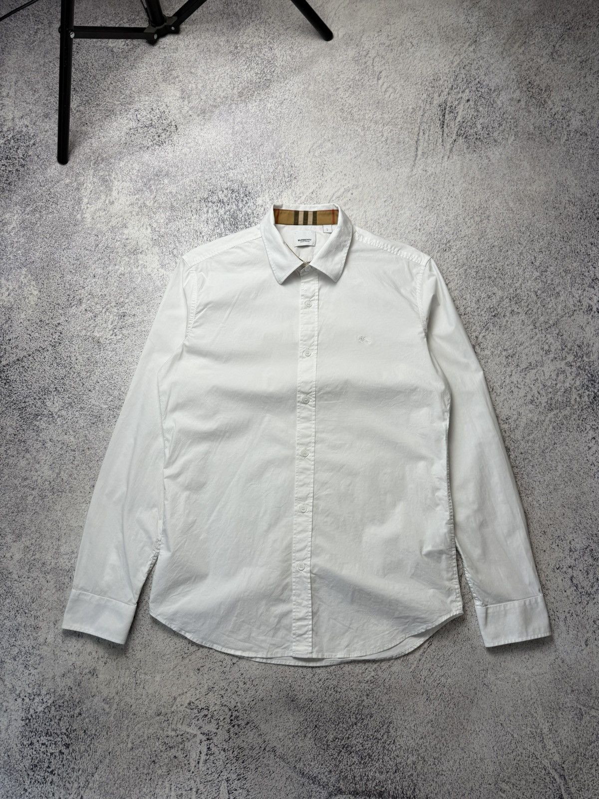 Burberry Burberry White Button Up Shirt Size US L / EU 52-54 / 3 - 1 Thumbnail