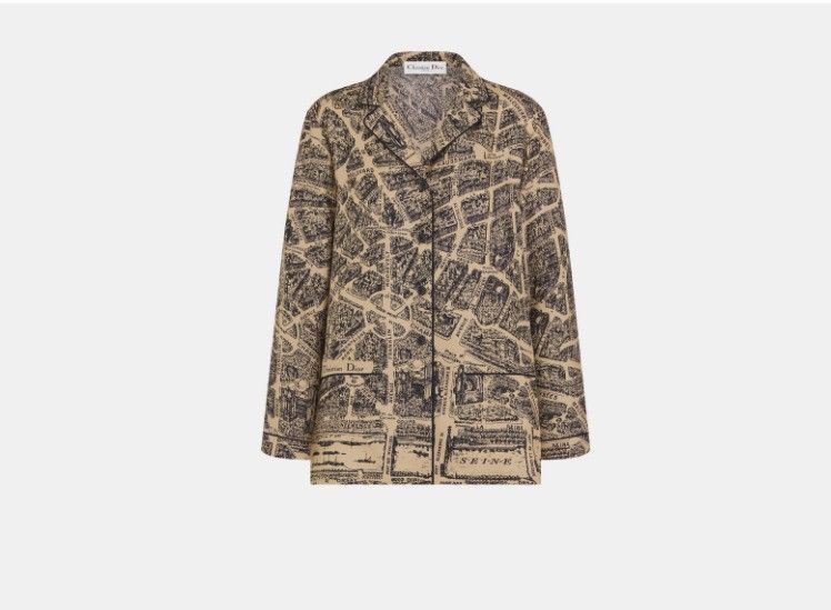Dior o1w1db10425 351V33A Shirt in Black & Beige Size L / US 10 / IT 46 - 1 Thumbnail