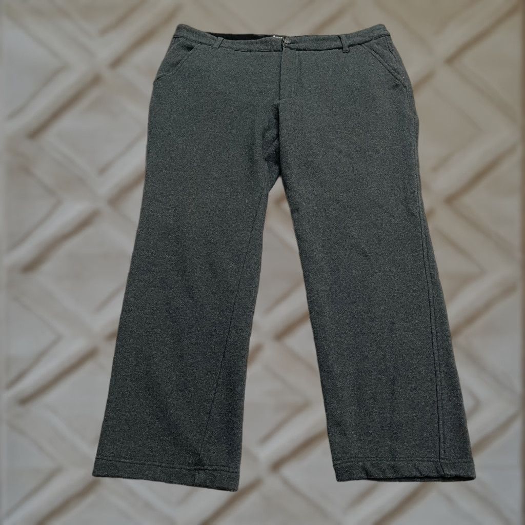 Vintage VINTAGE Betabrand Men's Dress Pants 38x28 Gray Knit Straight Classic City Business Size US 38 / EU 54 - 1 Thumbnail