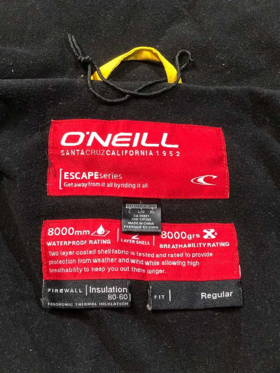 O'Neill O’Neill Outdoor Jacket Men’s Size US L / EU 52-54 / 3 - 15 Thumbnail