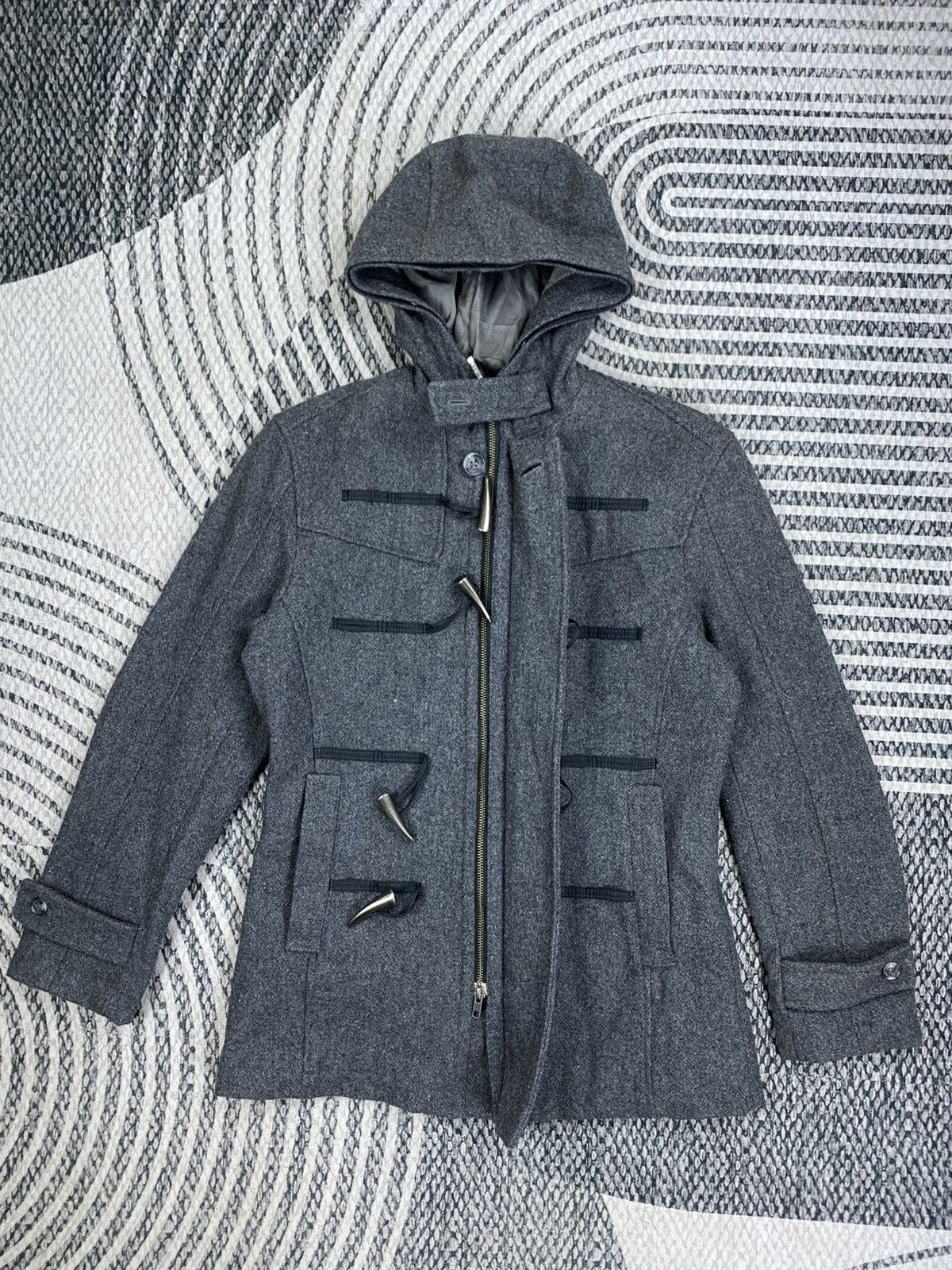 Japanese Brand Vintage A.S.M Wool Toggle Closure Duffle Coat Parka Size US M / EU 48-50 / 2 - 5 Thumbnail