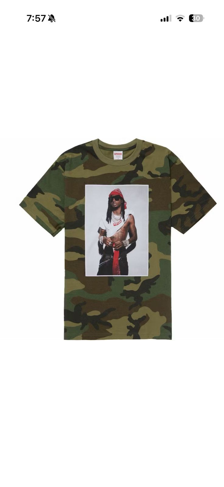 Supreme Supreme Playboi Carti Photo Tee Woodland Camo XXL Size US XXL / EU 58 / 5 - 3 Thumbnail