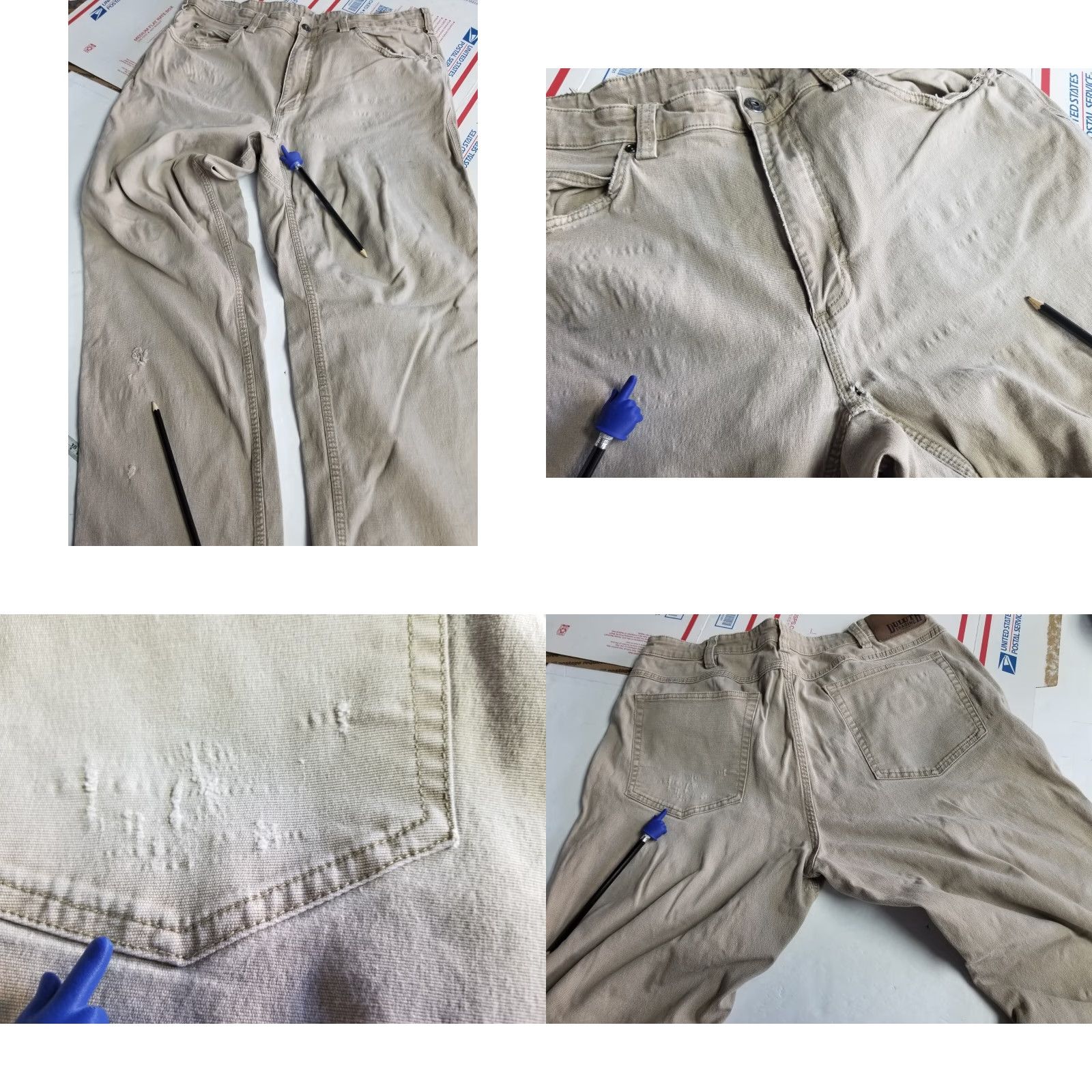 Vintage Duluth Trading Work Pants Men 36 x 30 Khaki Beige Canvas Distressed See Pics Pants Flex Fire Hose Straight Relaxed Carpent er Size US 36 / EU 52 - 8 Thumbnail