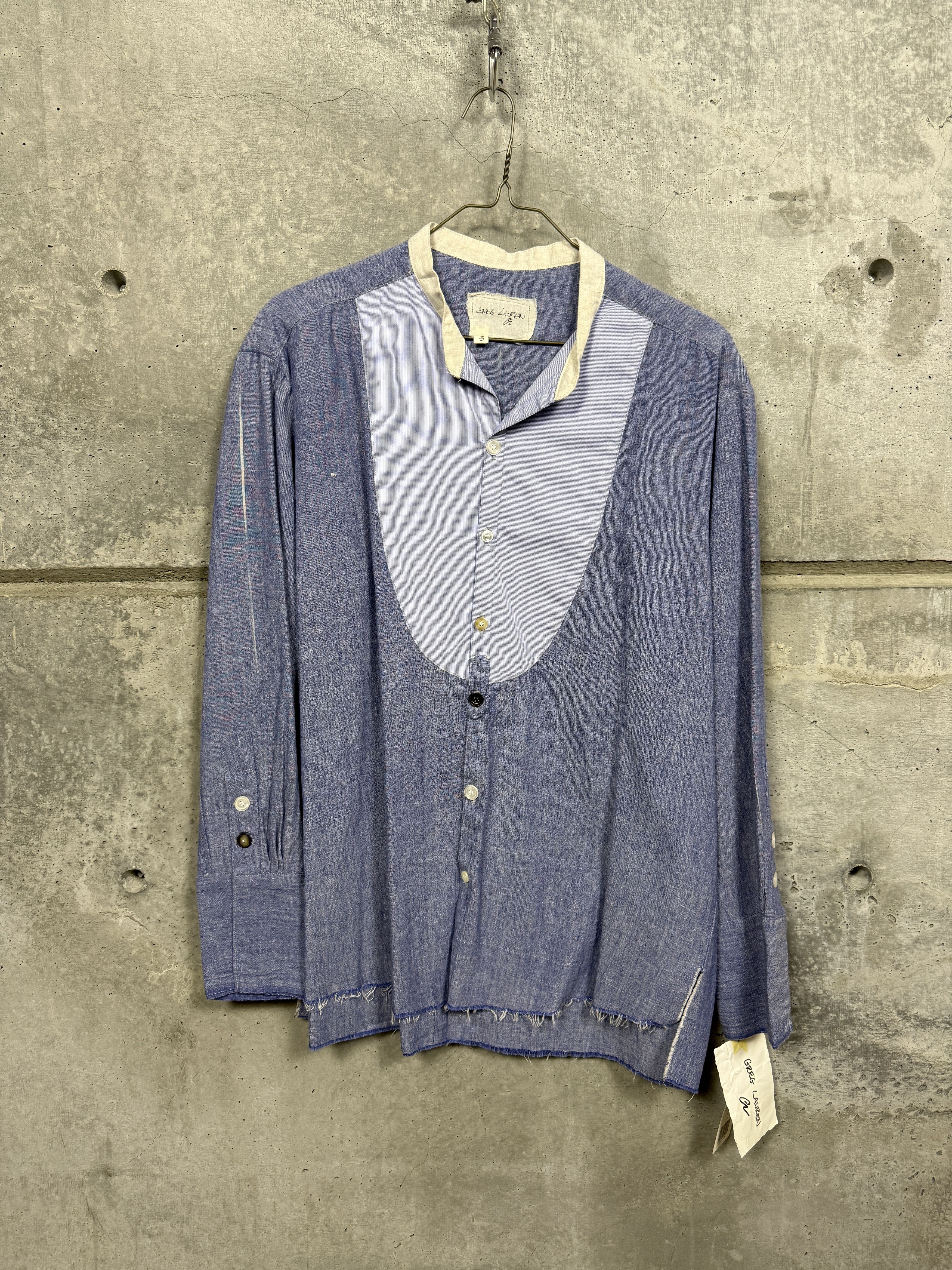 Greg Lauren Greg Lauren Chambray Classic Bib studio shirt Size US L / EU 52-54 / 3 - 1 Thumbnail