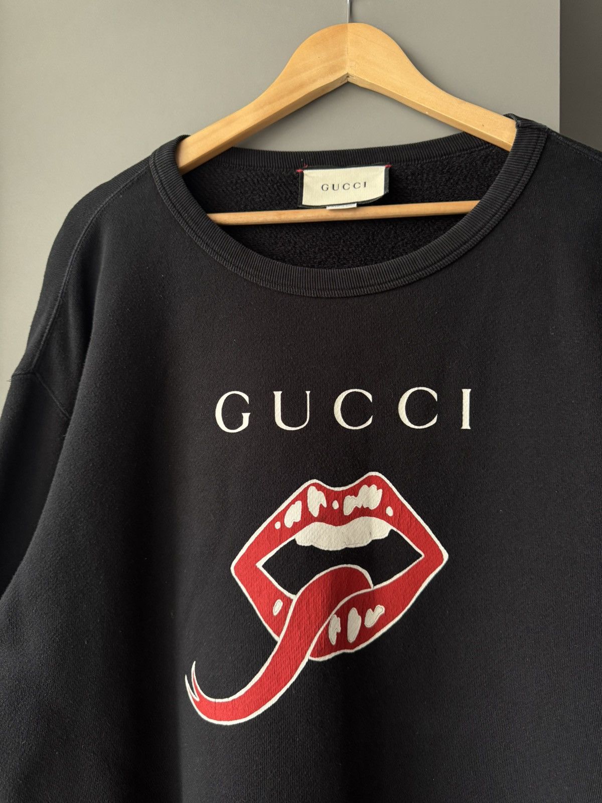 Gucci Gucci Devil Lips And Logo Print Sweatshirt Size US L / EU 52-54 / 3 - 2 Thumbnail